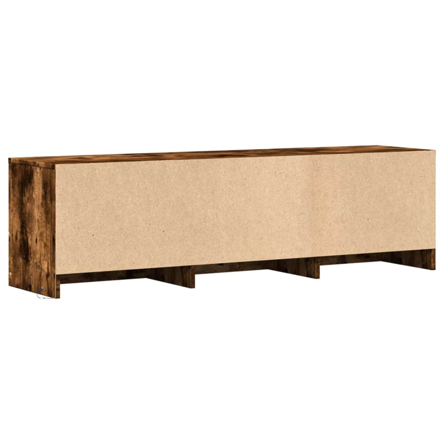 TV-kast met LED Gerookt eiken 140 x 34 x 40 cm Bewerkt hout is nu te koop bij PeponiXL, paradijselijk wonen!