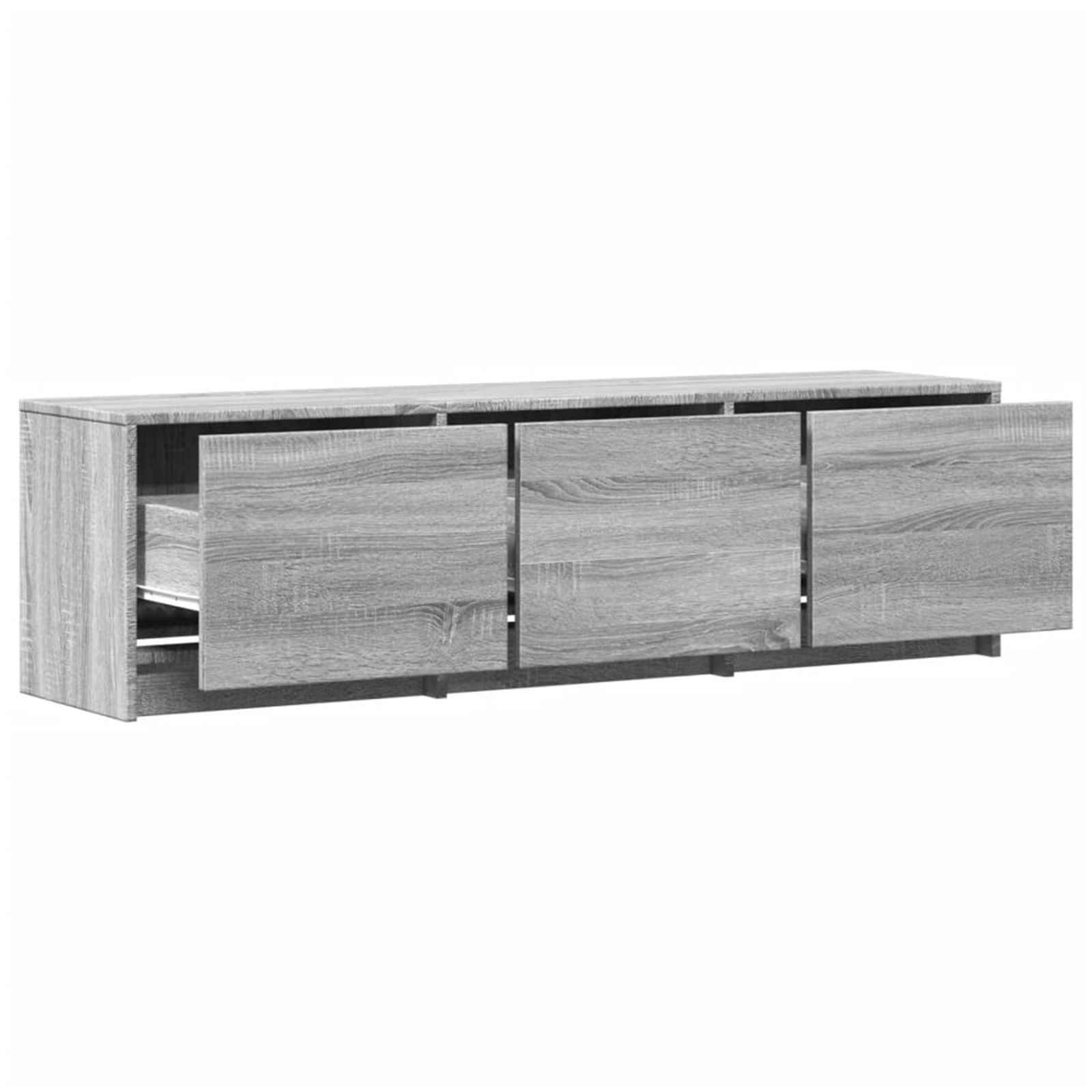 TV-kast met LED Grijs Sonoma 140 x 34 x 40 cm Bewerkt hout is nu te koop bij PeponiXL, paradijselijk wonen!
