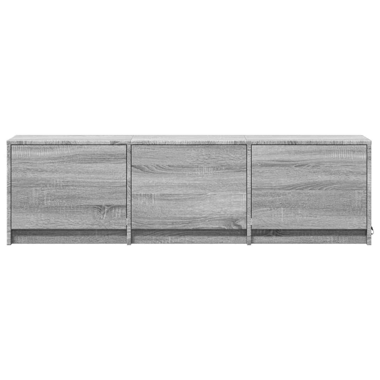 TV-kast met LED Grijs Sonoma 140 x 34 x 40 cm Bewerkt hout is nu te koop bij PeponiXL, paradijselijk wonen!