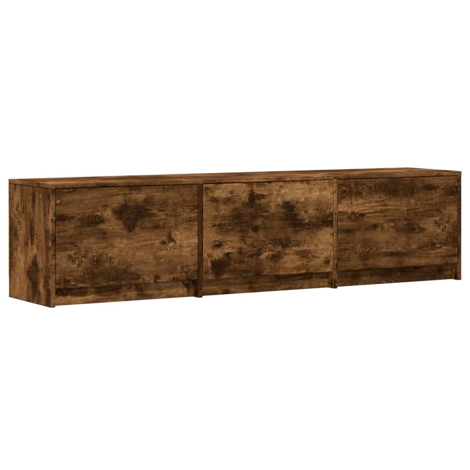 TV-kast met LED Gerookt eiken 165 x 34 x 40 cm Bewerkt hout is nu te koop bij PeponiXL, paradijselijk wonen!
