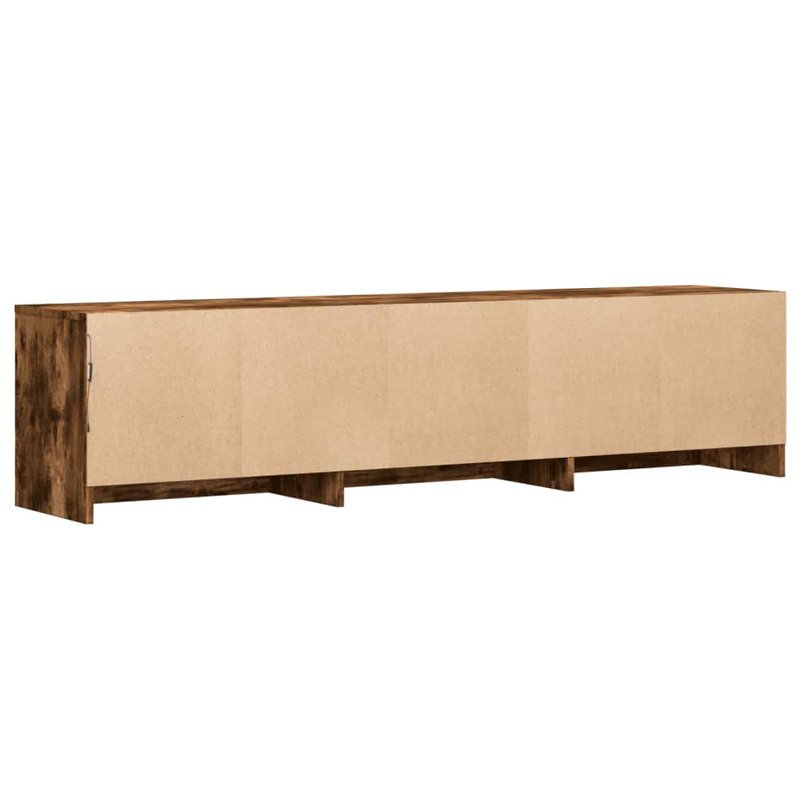 TV-kast met LED Gerookt eiken 165 x 34 x 40 cm Bewerkt hout is nu te koop bij PeponiXL, paradijselijk wonen!