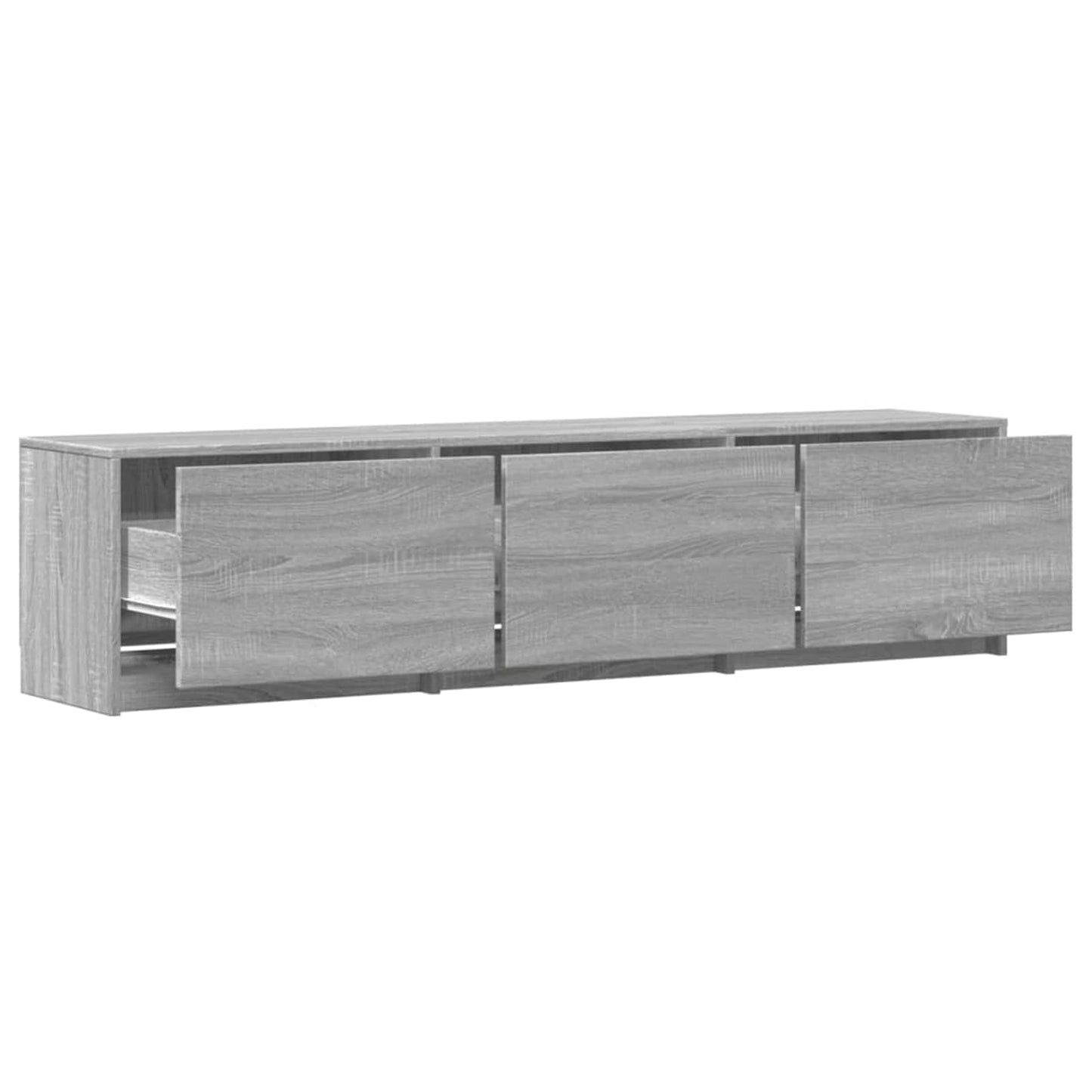 TV-kast met LED Grijs Sonoma 165 x 34 x 40 cm Bewerkt hout is nu te koop bij PeponiXL, paradijselijk wonen!