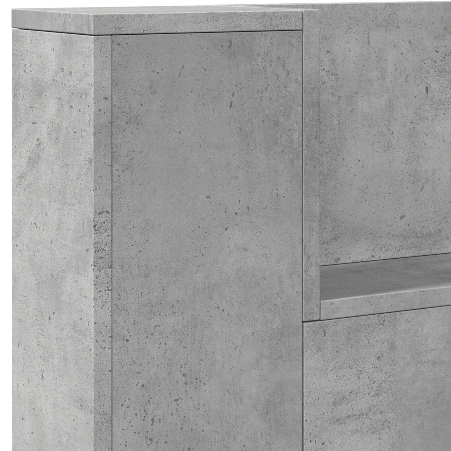 Hoofdbord Kast met LED Betonkleurig 140 x 16,5 x 103,5 cm is nu te koop bij PeponiXL, paradijselijk wonen!