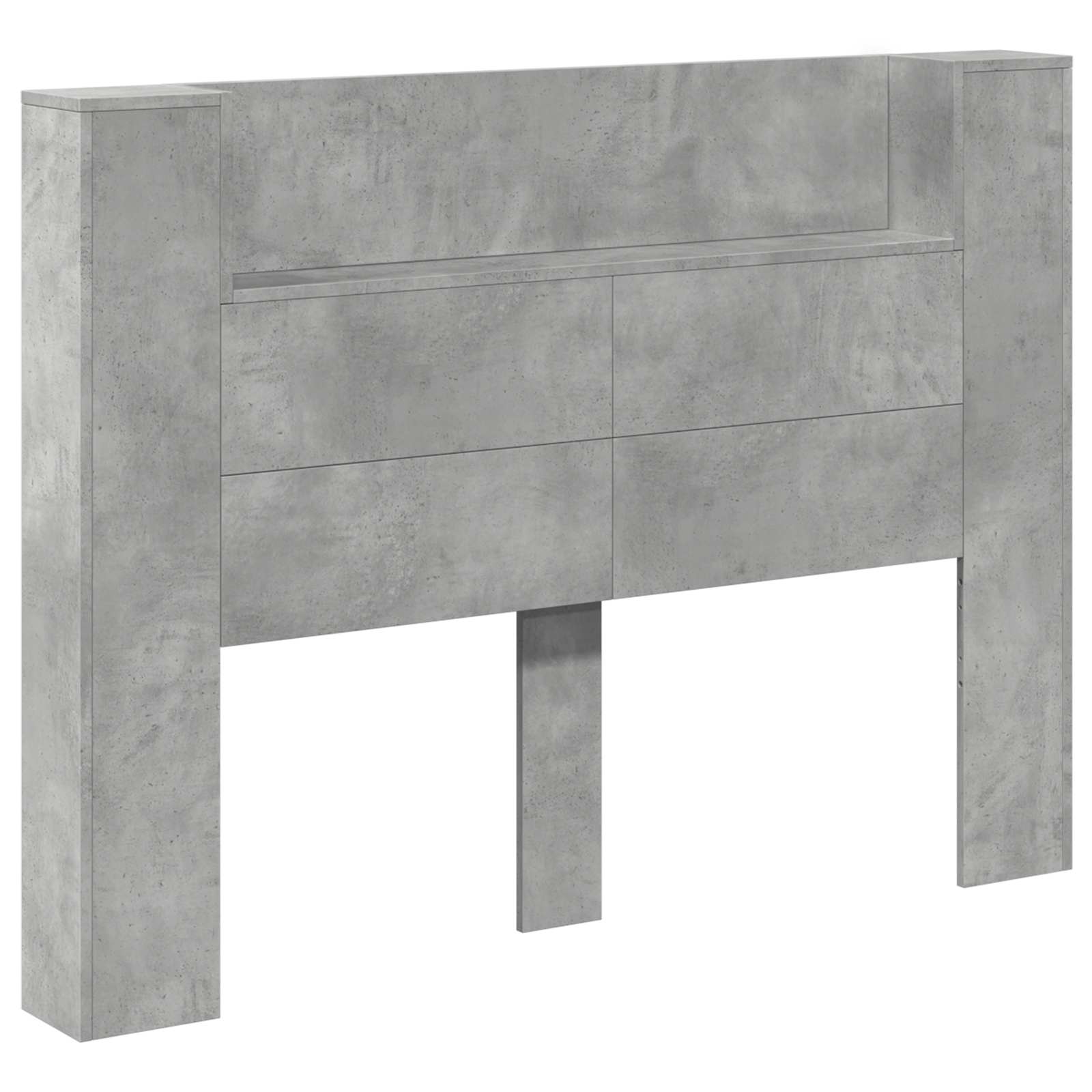 Hoofdbord Kast met LED Betonkleurig 140 x 16,5 x 103,5 cm is nu te koop bij PeponiXL, paradijselijk wonen!