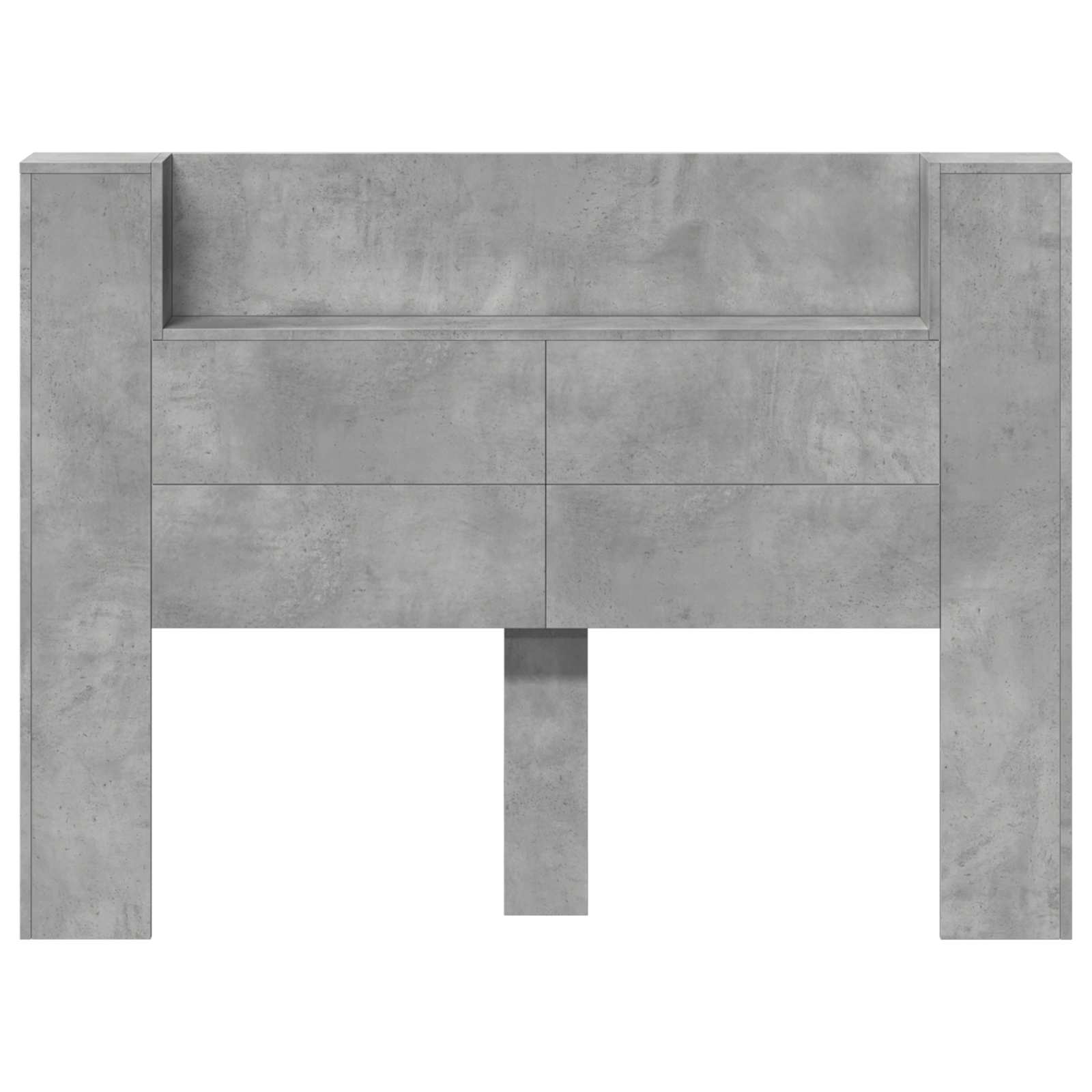 Hoofdbord Kast met LED Betonkleurig 140 x 16,5 x 103,5 cm is nu te koop bij PeponiXL, paradijselijk wonen!