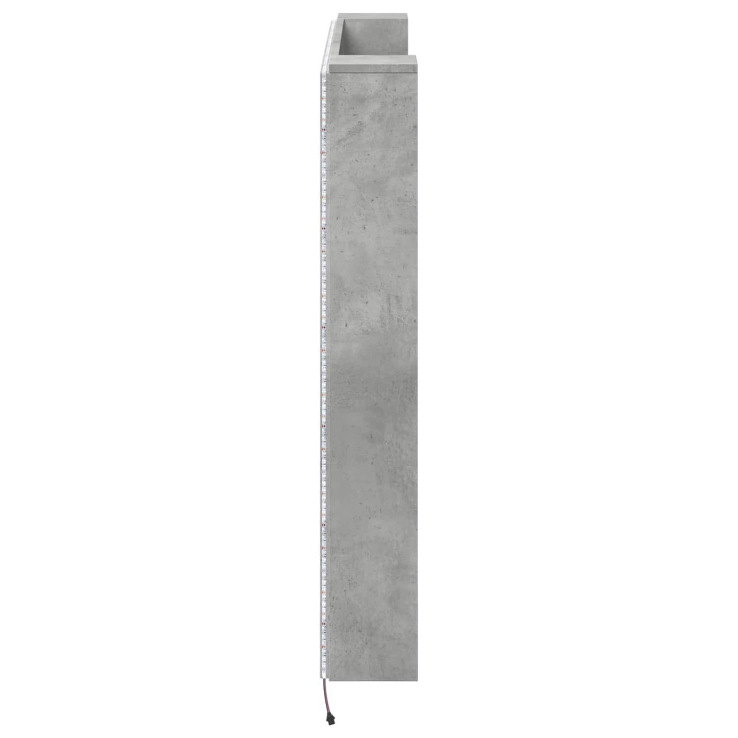 Hoofdbord Kast met LED Betonkleurig 140 x 16,5 x 103,5 cm is nu te koop bij PeponiXL, paradijselijk wonen!
