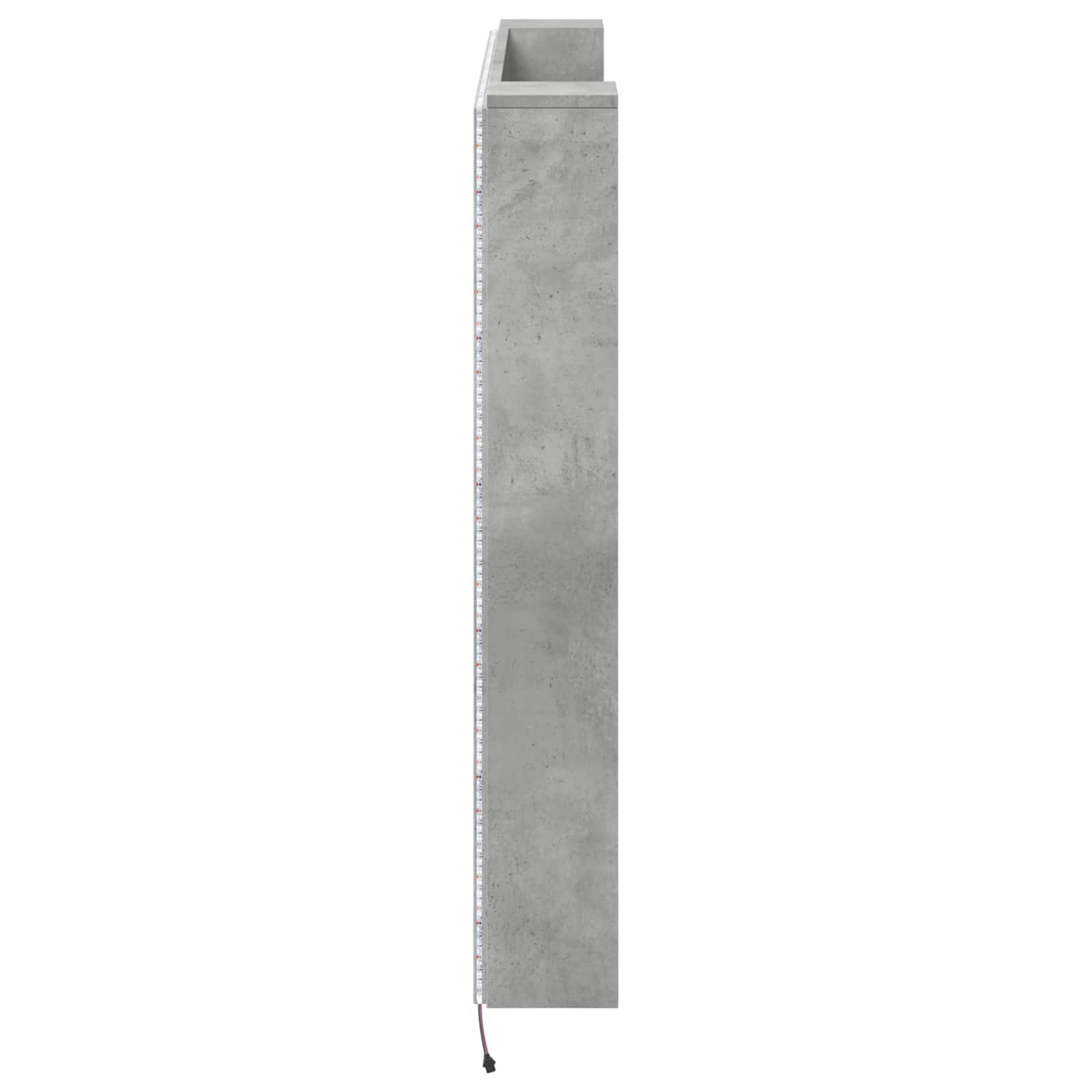 Hoofdbord Kast met LED Betonkleurig 140 x 16,5 x 103,5 cm is nu te koop bij PeponiXL, paradijselijk wonen!