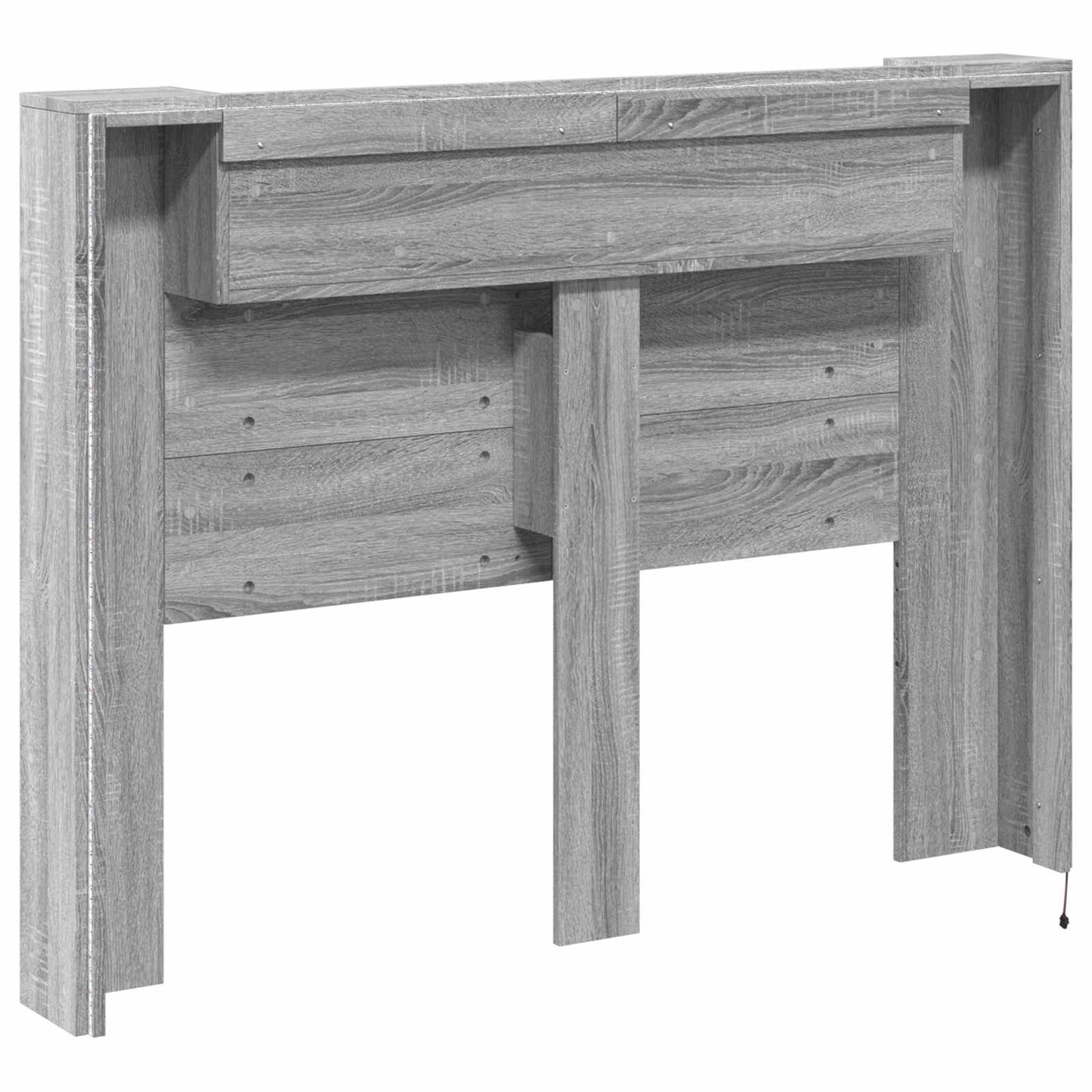 Hoofdbord Kast met LED Grijze Sonoma 140 x 16,5 x 103,5 cm is nu te koop bij PeponiXL, paradijselijk wonen!