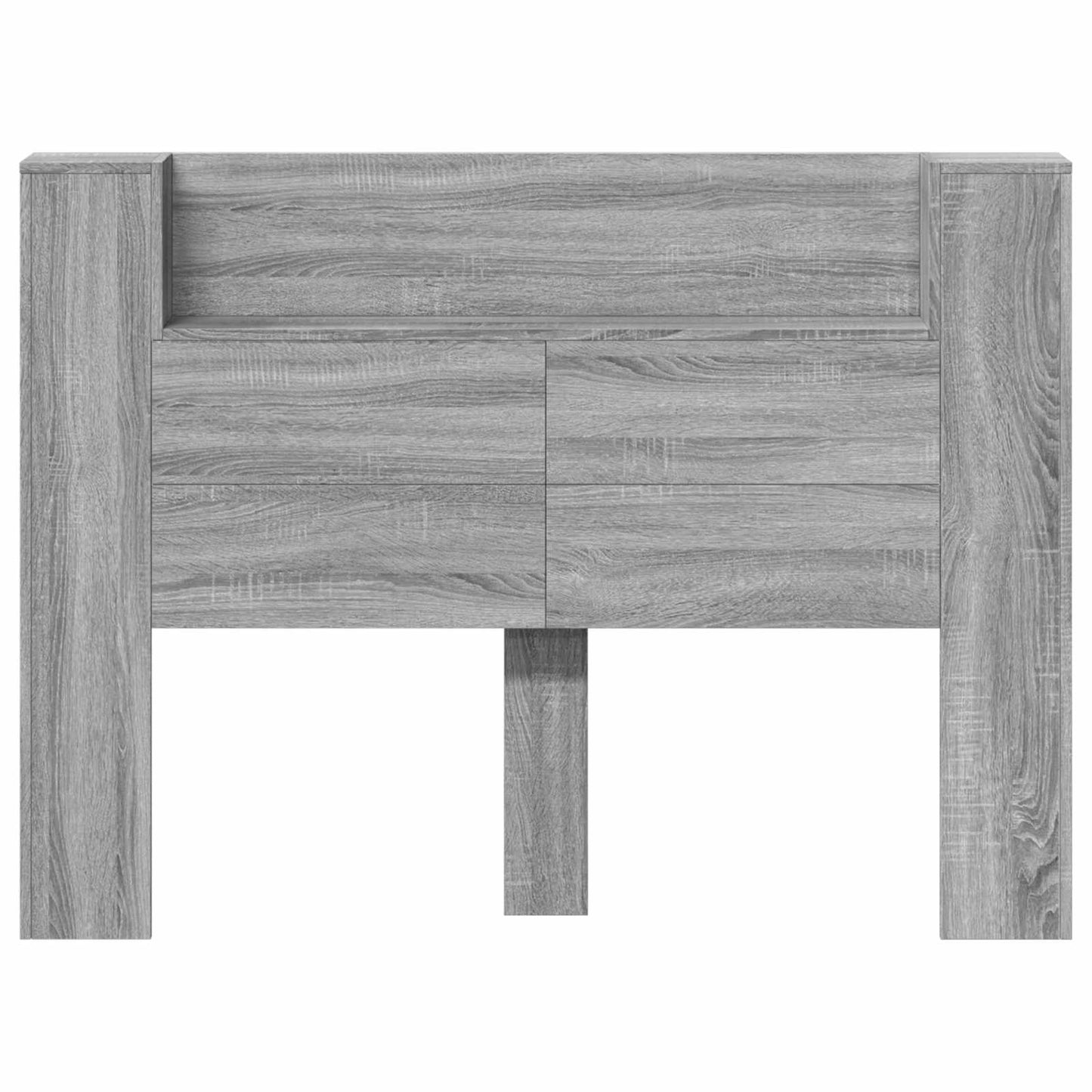 Hoofdbord Kast met LED Grijze Sonoma 140 x 16,5 x 103,5 cm is nu te koop bij PeponiXL, paradijselijk wonen!