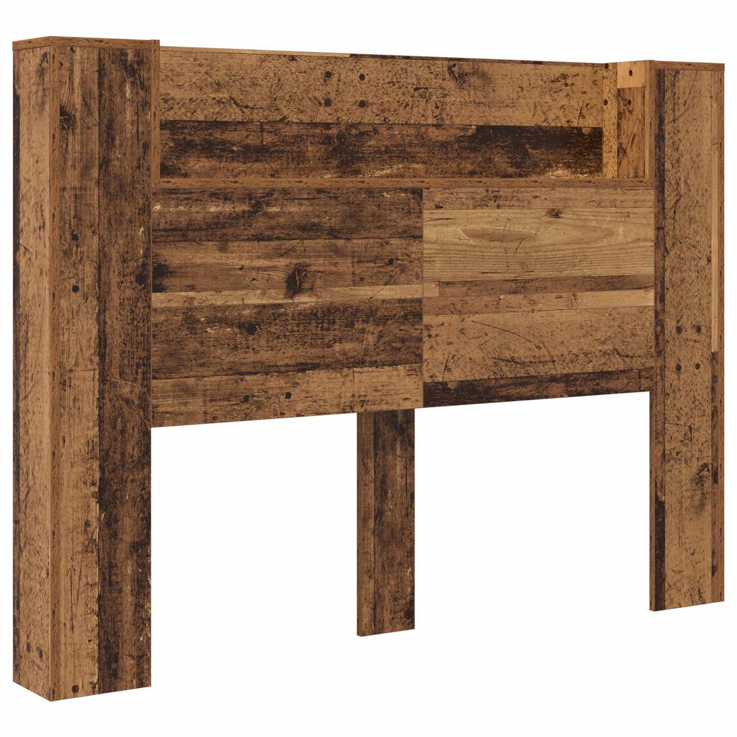 Hoofdbord Kast met LED met plank Oudhout 140 x 16,5 x 103,5 cm is nu te koop bij PeponiXL, paradijselijk wonen!