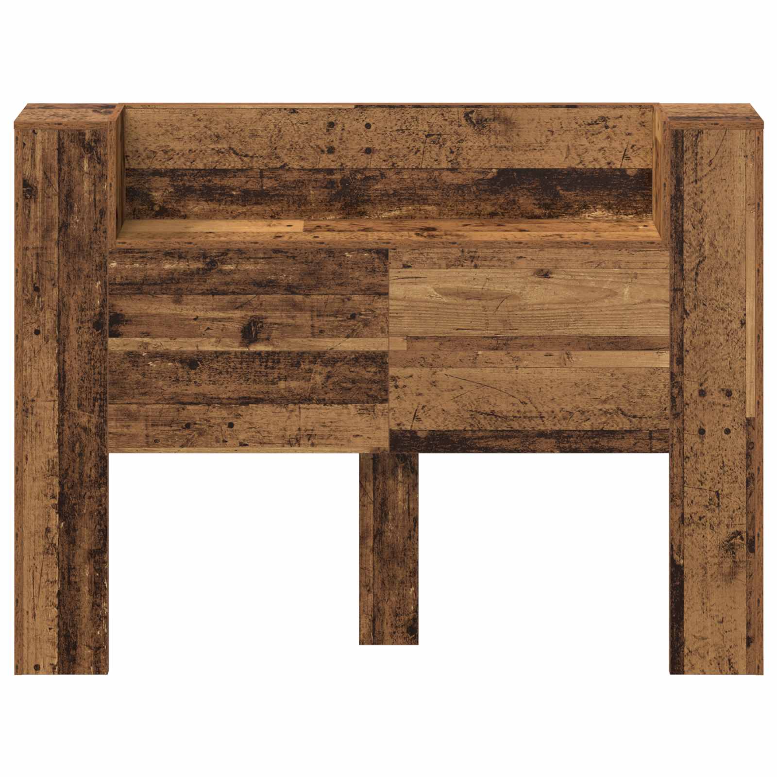 Hoofdbord Kast met LED met plank Oudhout 140 x 16,5 x 103,5 cm is nu te koop bij PeponiXL, paradijselijk wonen!
