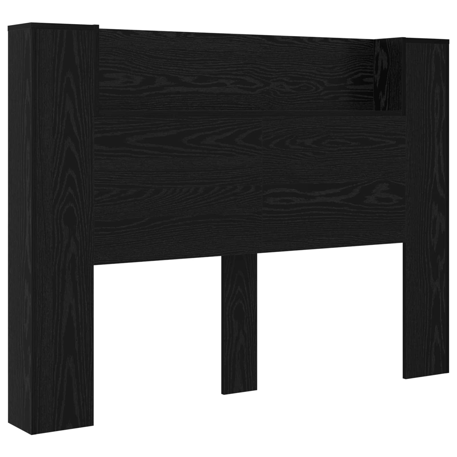 Hoofdbord Kast met LED Zwarte Eik 140 x 16,5 x 103,5 cm is nu te koop bij PeponiXL, paradijselijk wonen!