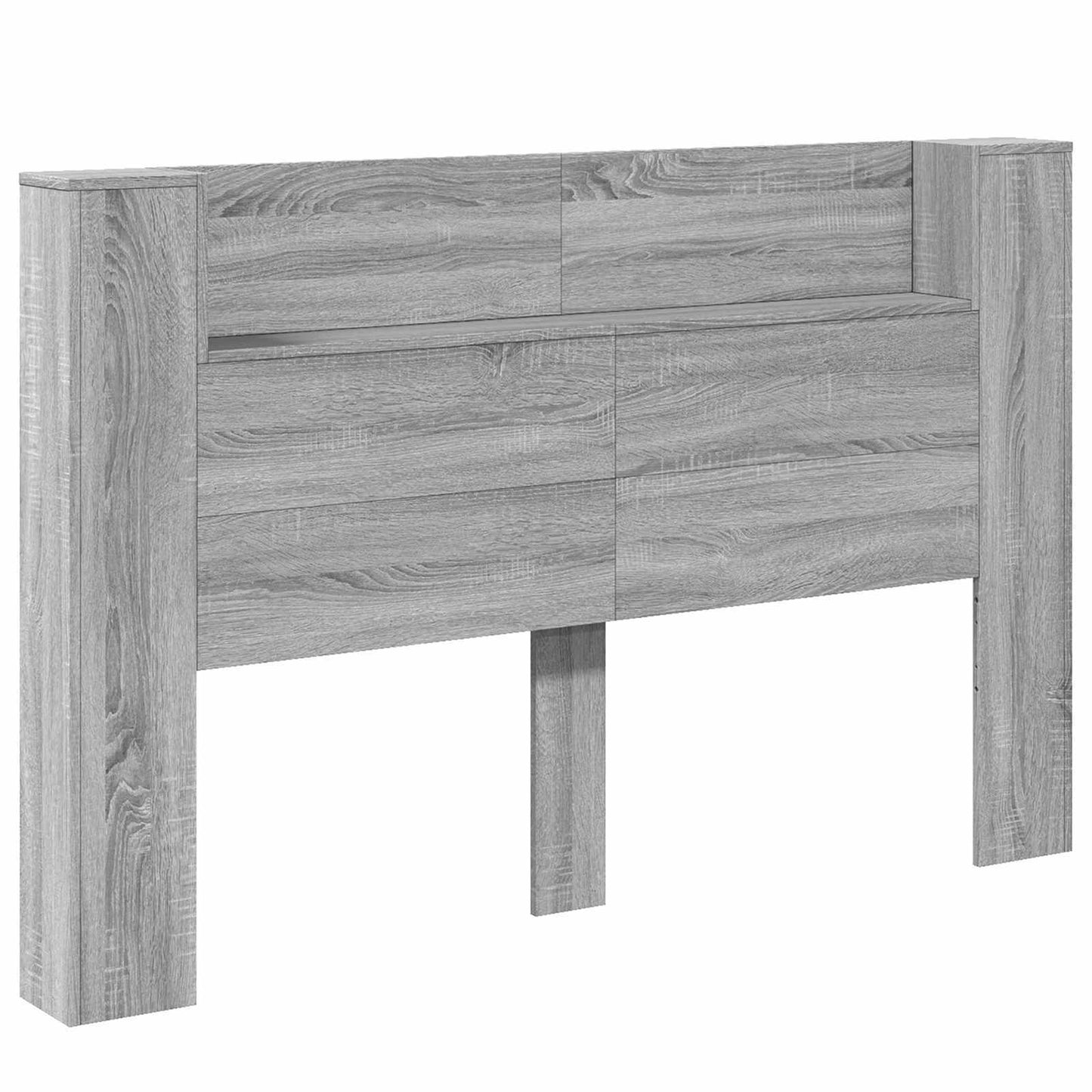 Hoofdbord Kast met LED Grijze Sonoma 160 x 16,5 x 103,5 cm is nu te koop bij PeponiXL, paradijselijk wonen!
