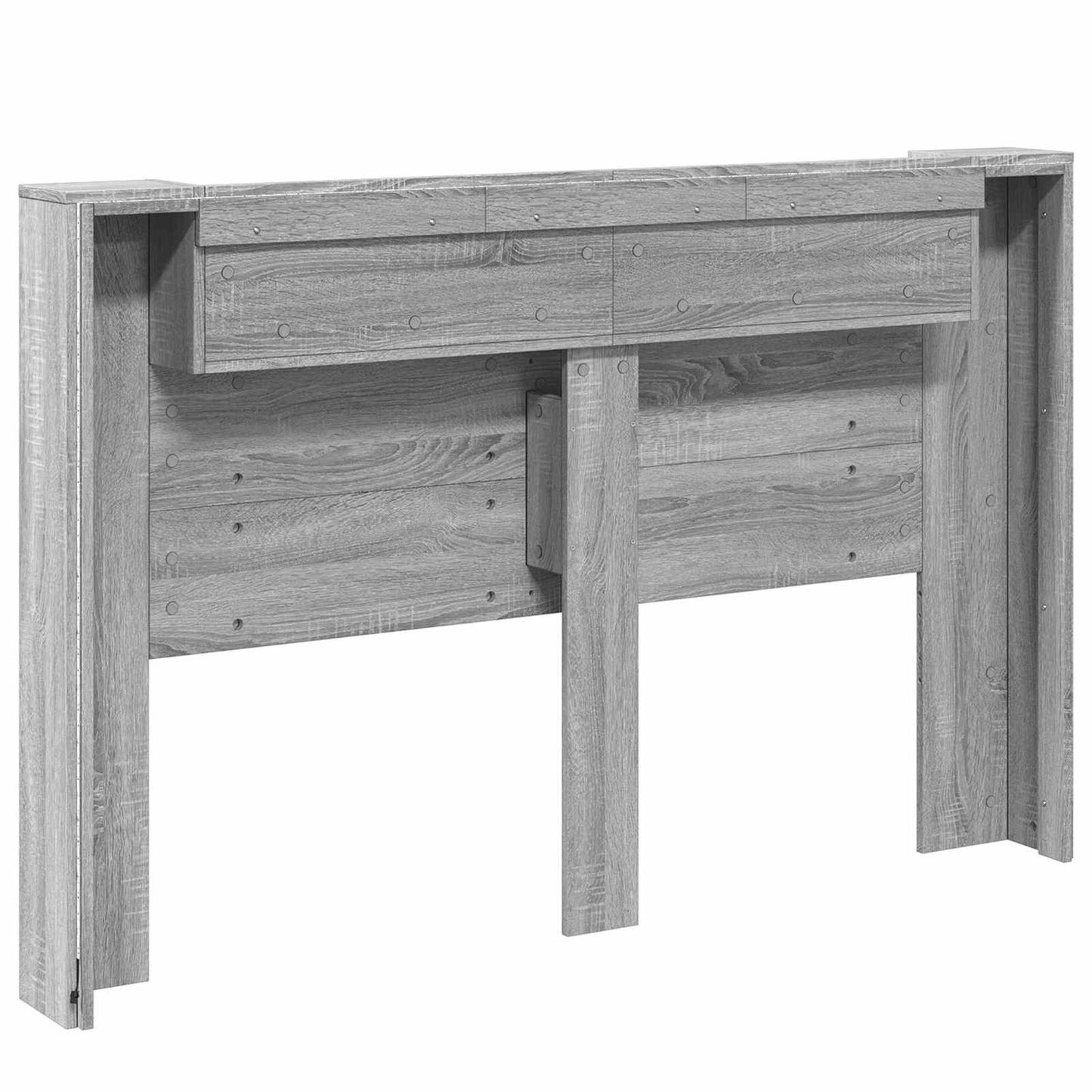 Hoofdbord Kast met LED Grijze Sonoma 160 x 16,5 x 103,5 cm is nu te koop bij PeponiXL, paradijselijk wonen!
