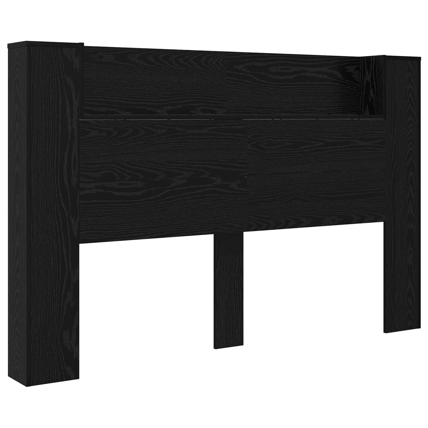Hoofdbord Kast met LED Zwarte Eik 160 x 16,5 x 103,5 cm is nu te koop bij PeponiXL, paradijselijk wonen!