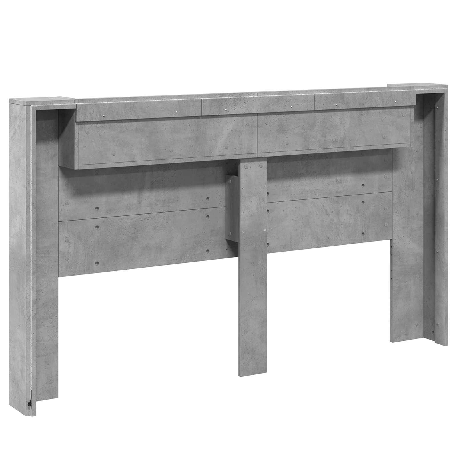 Hoofdbord Kast met LED Betonkleurig 180 x 16,5 x 103,5 cm is nu te koop bij PeponiXL, paradijselijk wonen!