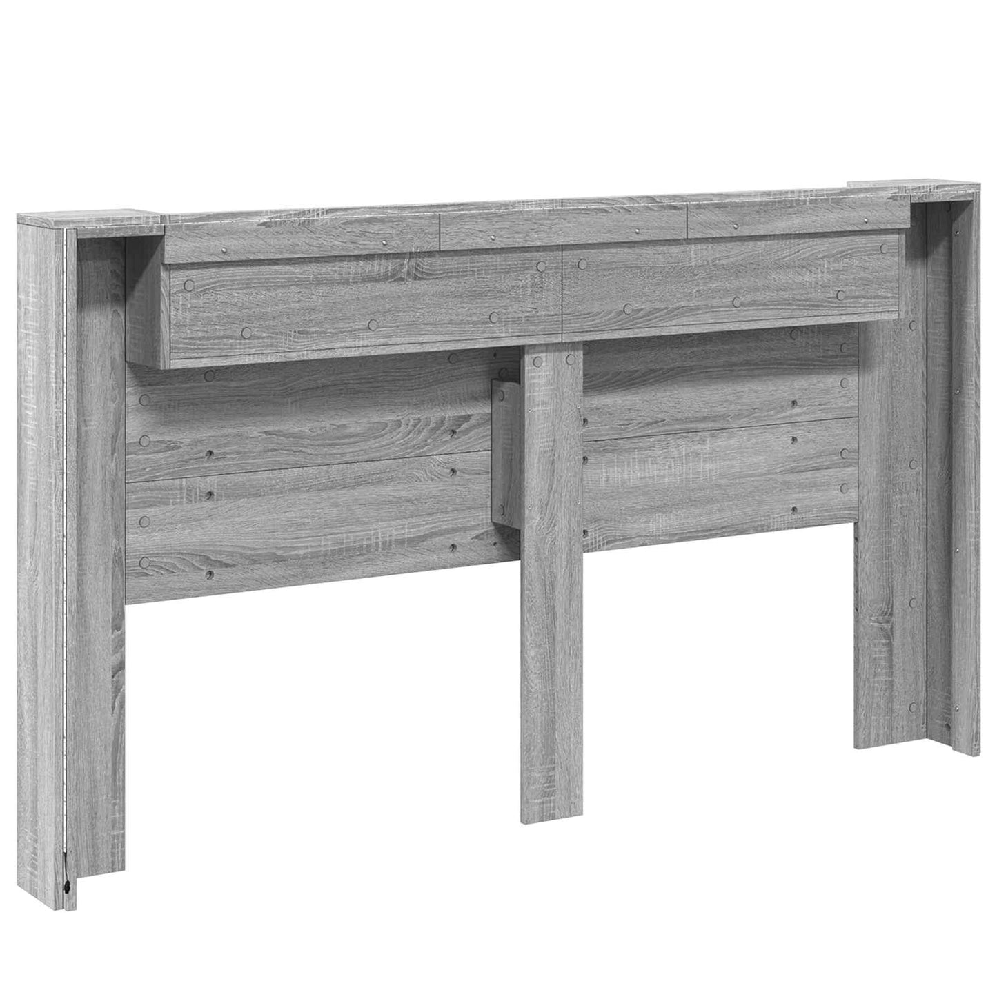 Hoofdbord Kast met LED Grijze Sonoma 180 x 16,5 x 103,5 cm is nu te koop bij PeponiXL, paradijselijk wonen!