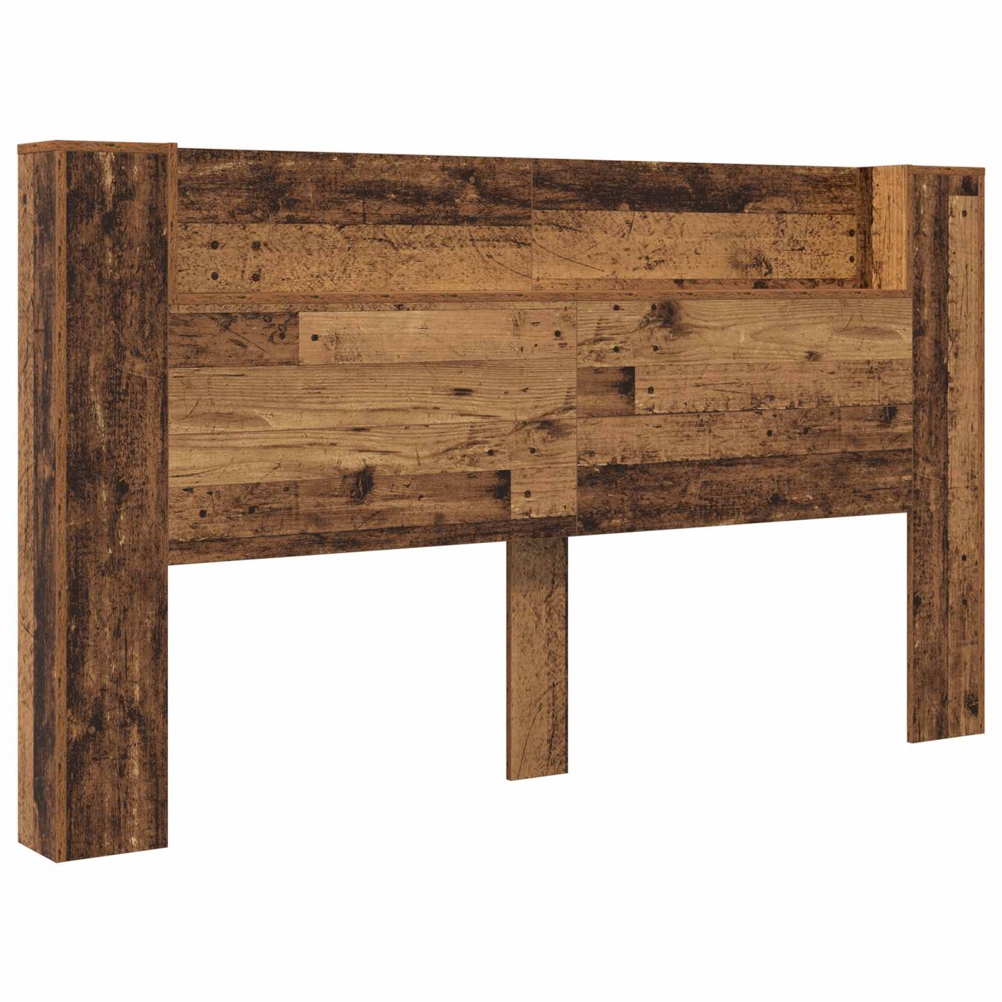 Hoofdbord Kast met LED met plank Oudhout 180 x 16,5 x 103,5 cm is nu te koop bij PeponiXL, paradijselijk wonen!