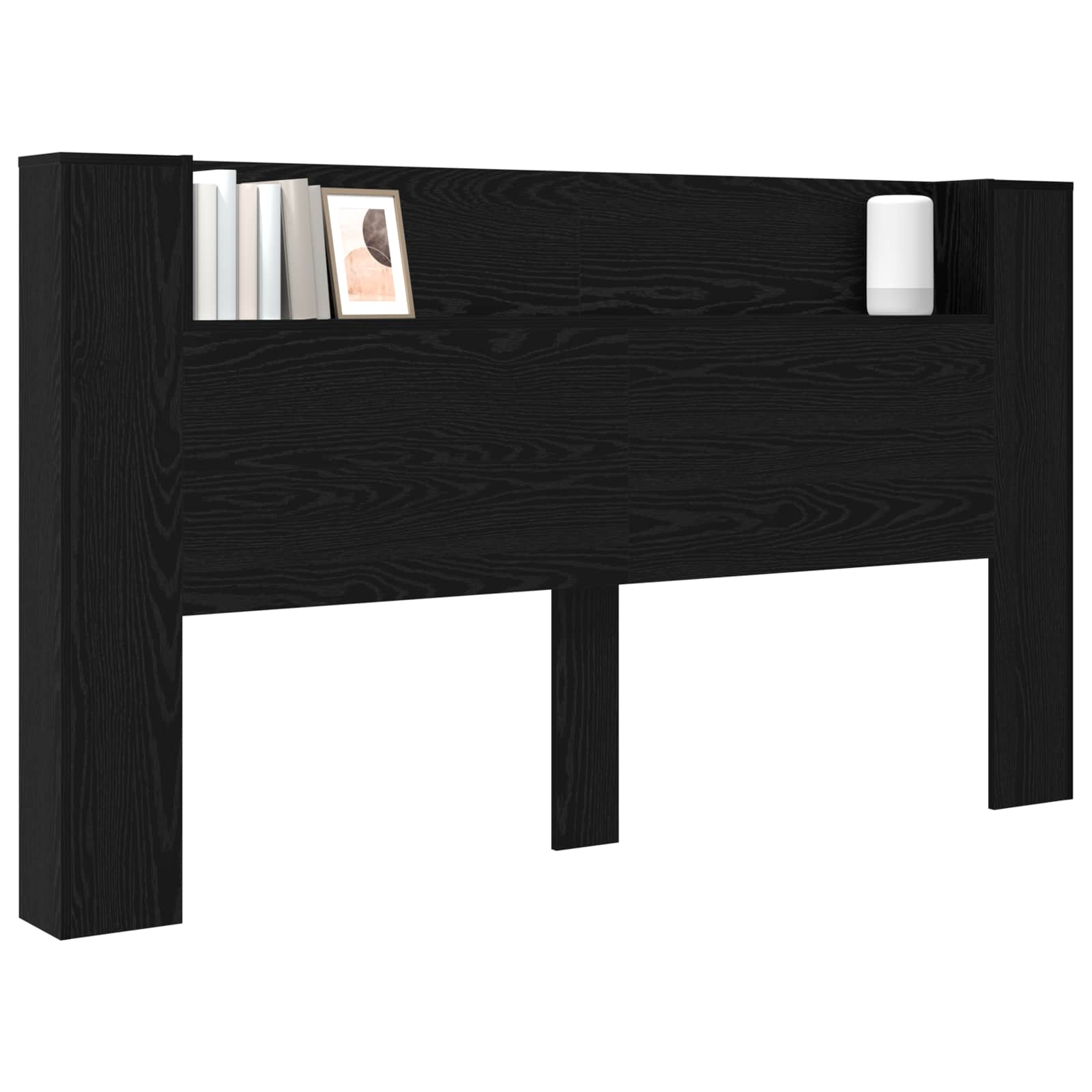 Hoofdbord Kast met LED Zwarte Eik 180 x 16,5 x 103,5 cm is nu te koop bij PeponiXL, paradijselijk wonen!