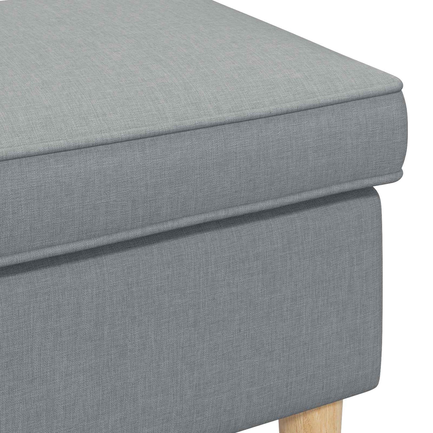 Voetenbank Lichtgrijs 55 x 35 x 41 cm Polyester is nu te koop bij PeponiXL, paradijselijk wonen!