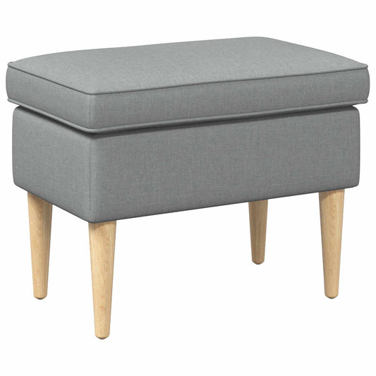 Voetenbank Lichtgrijs 55 x 35 x 41 cm Polyester is nu te koop bij PeponiXL, paradijselijk wonen!