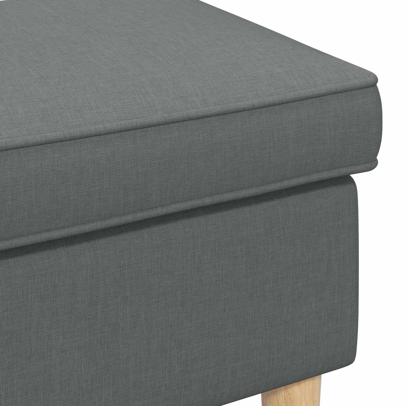 Voetenbank Donkergrijs 55 x 35 x 41 cm Polyester is nu te koop bij PeponiXL, paradijselijk wonen!