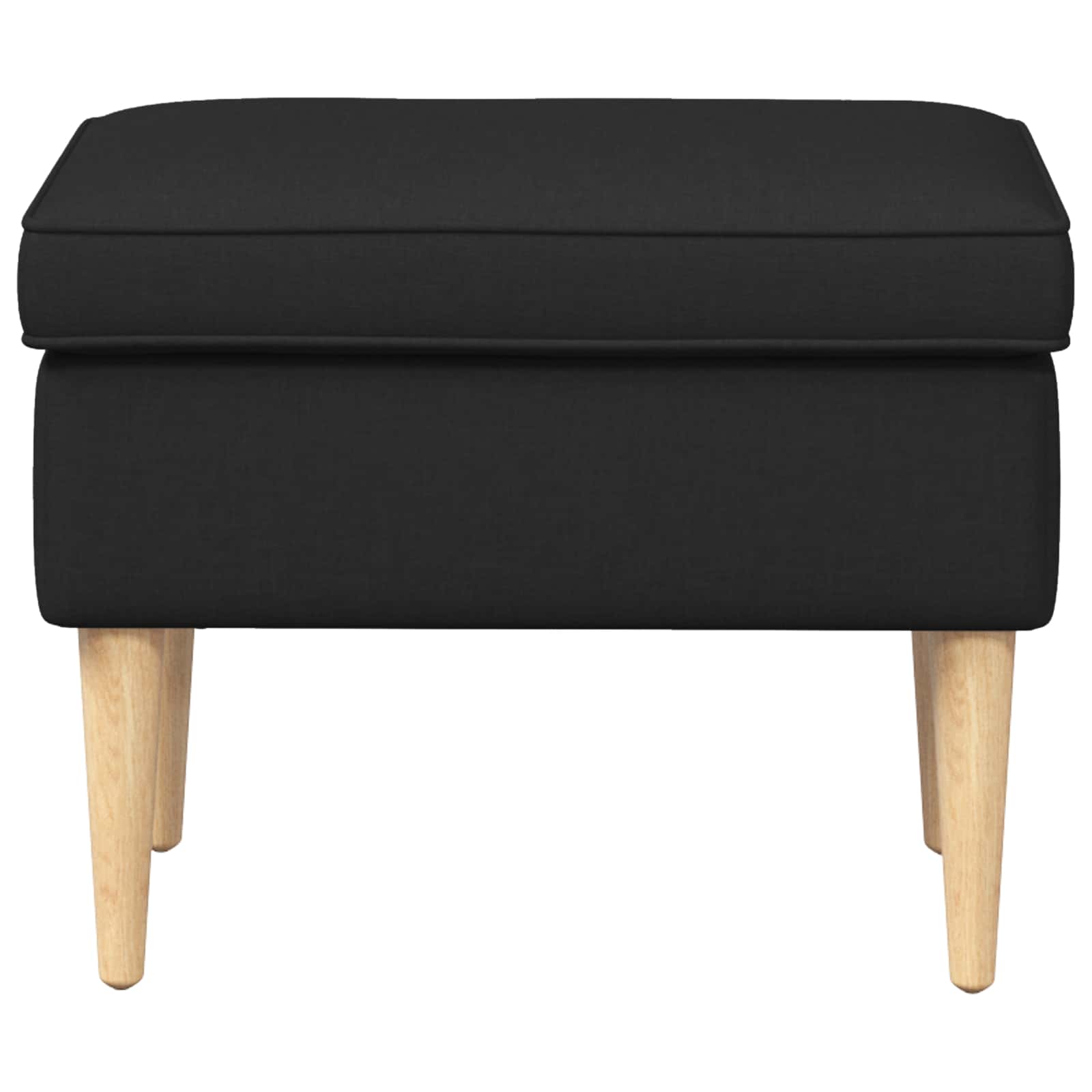Voetenbank Zwart 55 x 35 x 41 cm Polyester is nu te koop bij PeponiXL, paradijselijk wonen!