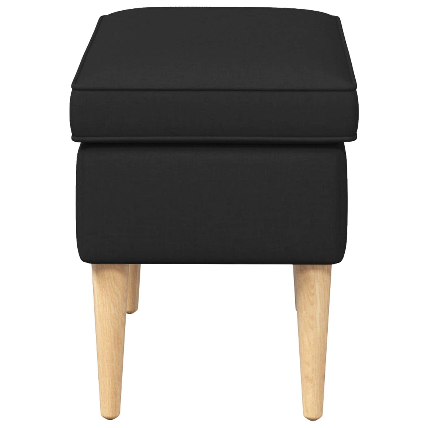 Voetenbank Zwart 55 x 35 x 41 cm Polyester is nu te koop bij PeponiXL, paradijselijk wonen!