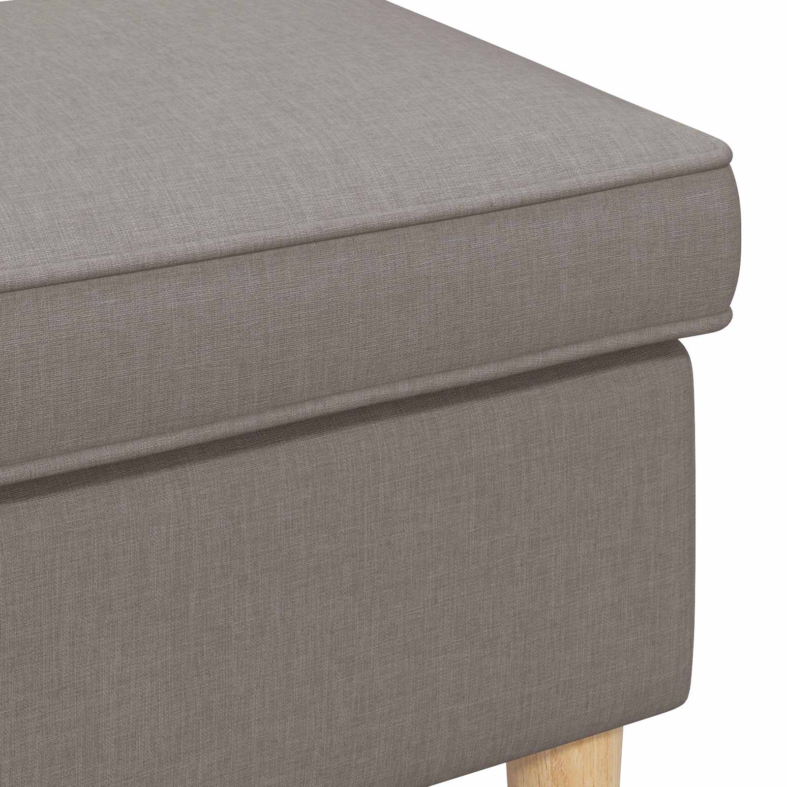 Voetenbank Taupe 55 x 35 x 41 cm Polyester is nu te koop bij PeponiXL, paradijselijk wonen!