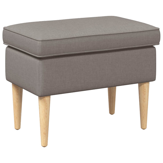 Voetenbank Taupe 55 x 35 x 41 cm Polyester is nu te koop bij PeponiXL, paradijselijk wonen!