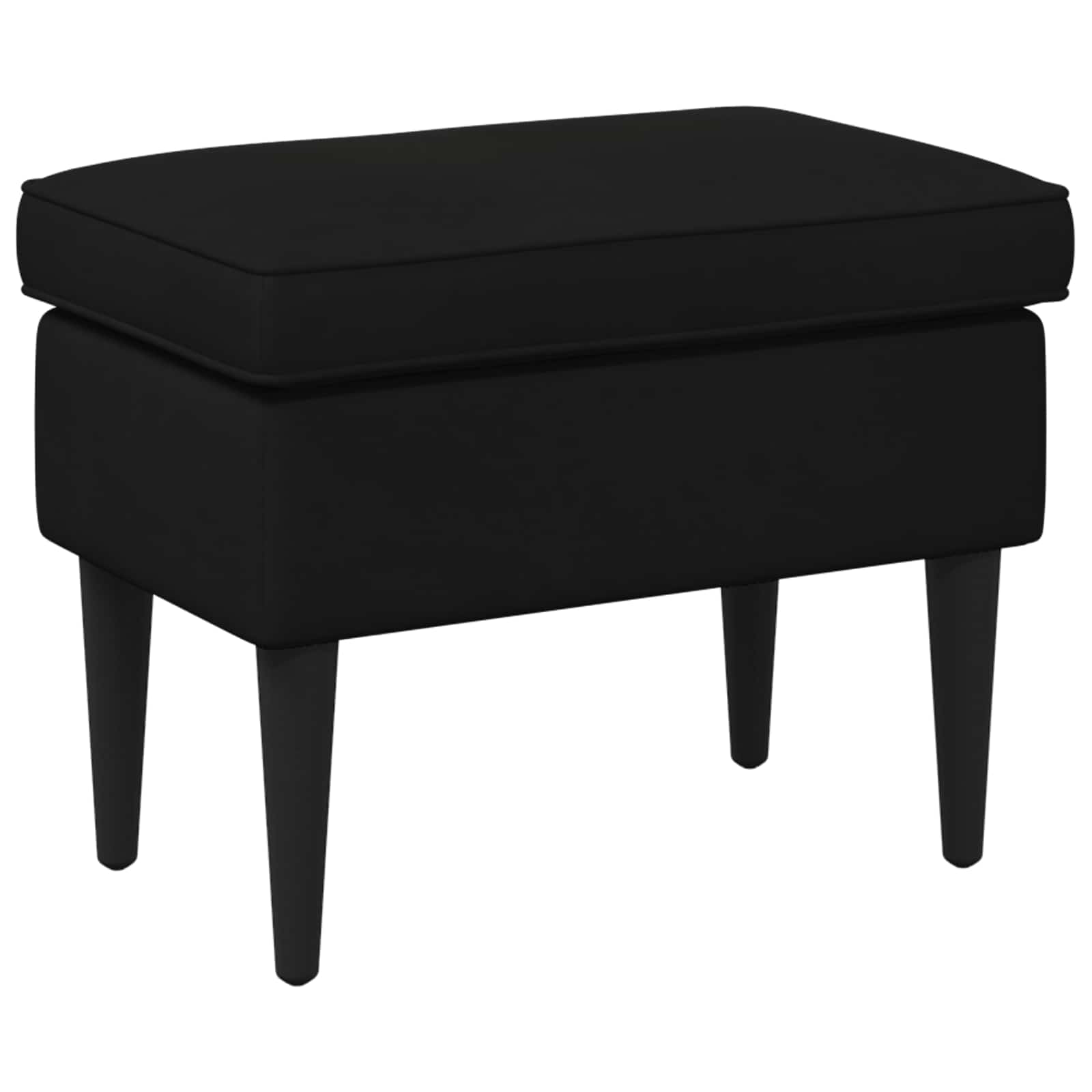 Voetenbank Zwart 55 x 35 x 41 cm Fluweel is nu te koop bij PeponiXL, paradijselijk wonen!