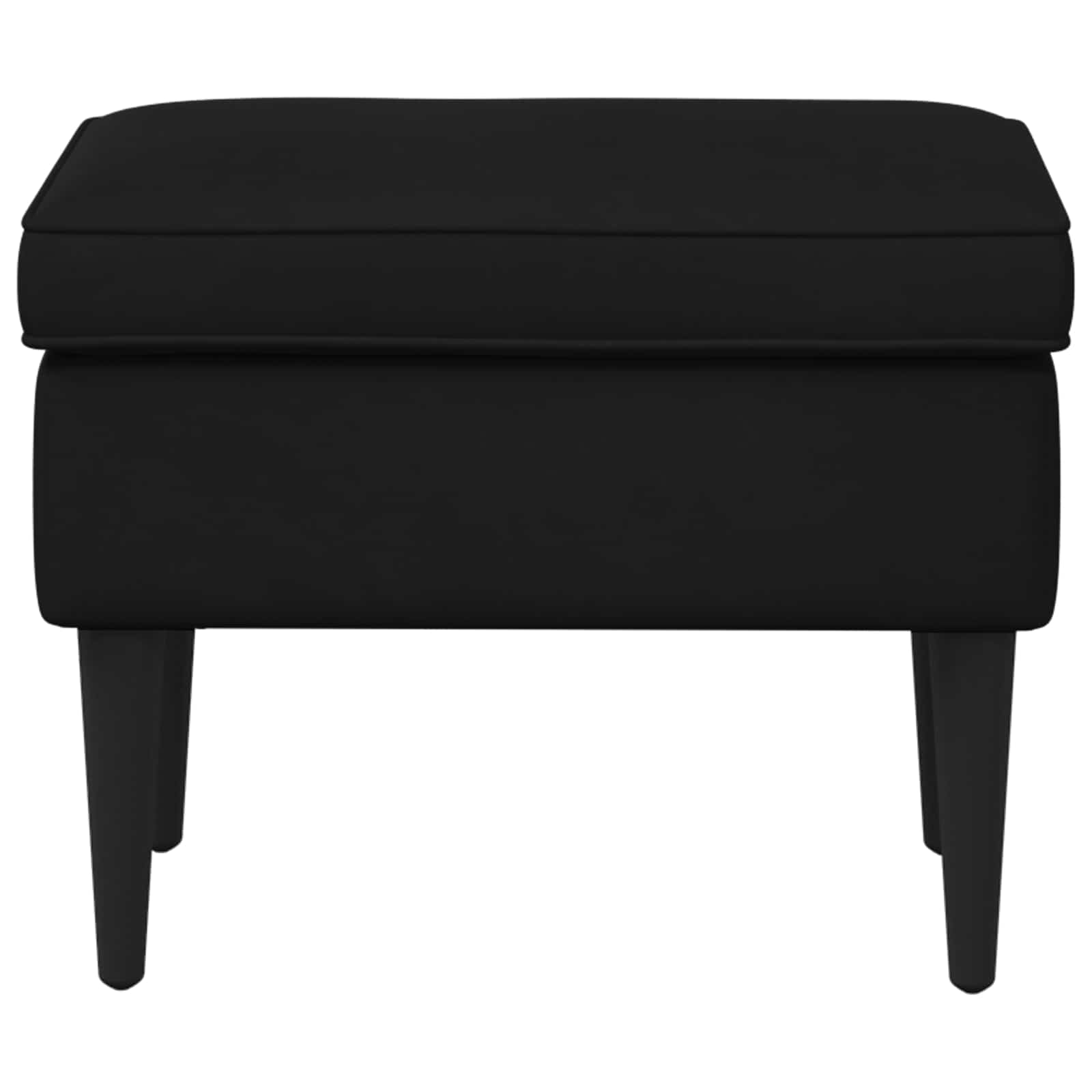 Voetenbank Zwart 55 x 35 x 41 cm Fluweel is nu te koop bij PeponiXL, paradijselijk wonen!