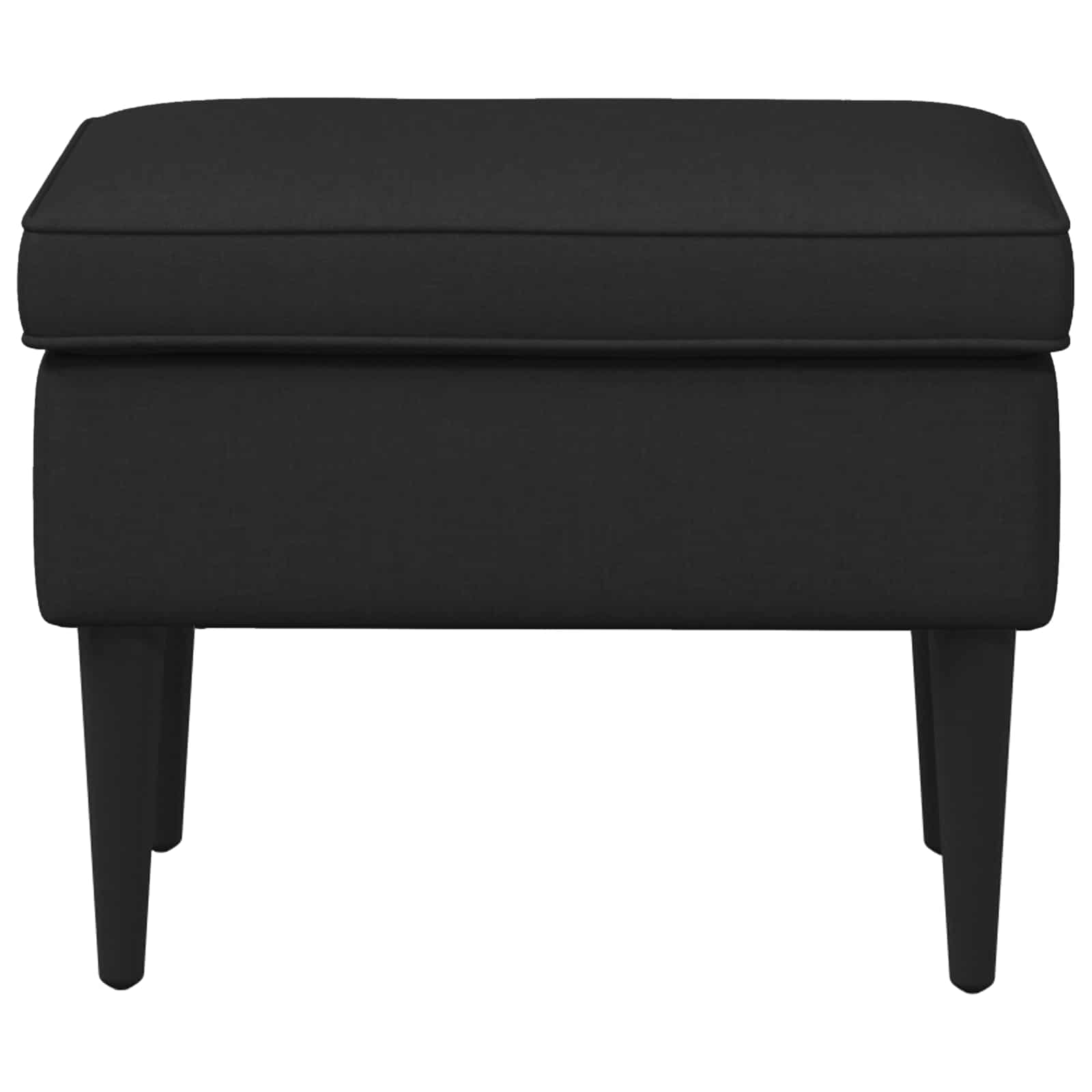 Voetenbank Zwart 55 x 35 x 41 cm Stof is nu te koop bij PeponiXL, paradijselijk wonen!