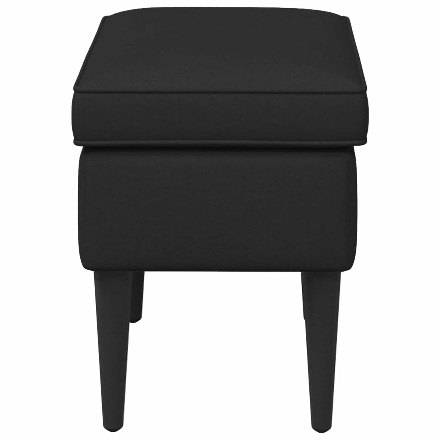 Voetenbank Zwart 55 x 35 x 41 cm Stof is nu te koop bij PeponiXL, paradijselijk wonen!
