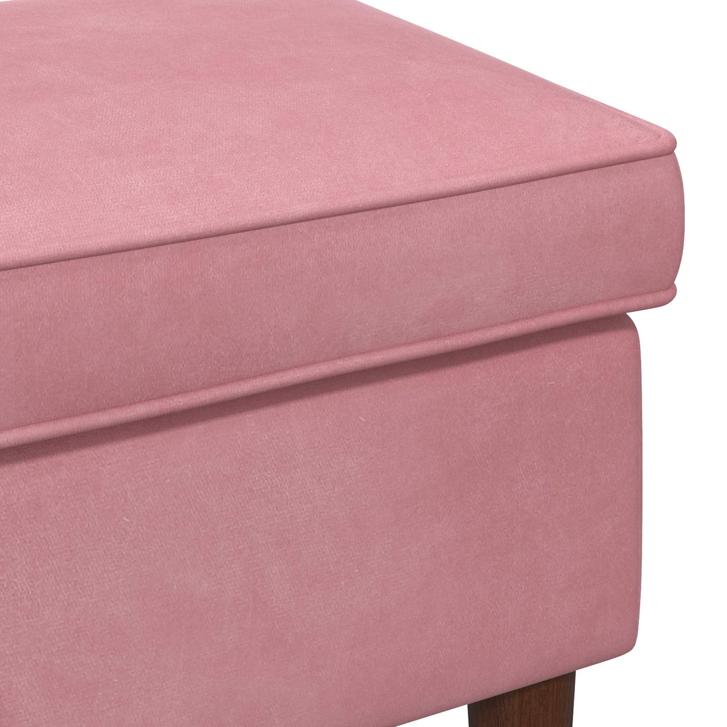 Voetenbank Roze 55 x 35 x 41 cm Fluweel is nu te koop bij PeponiXL, paradijselijk wonen!