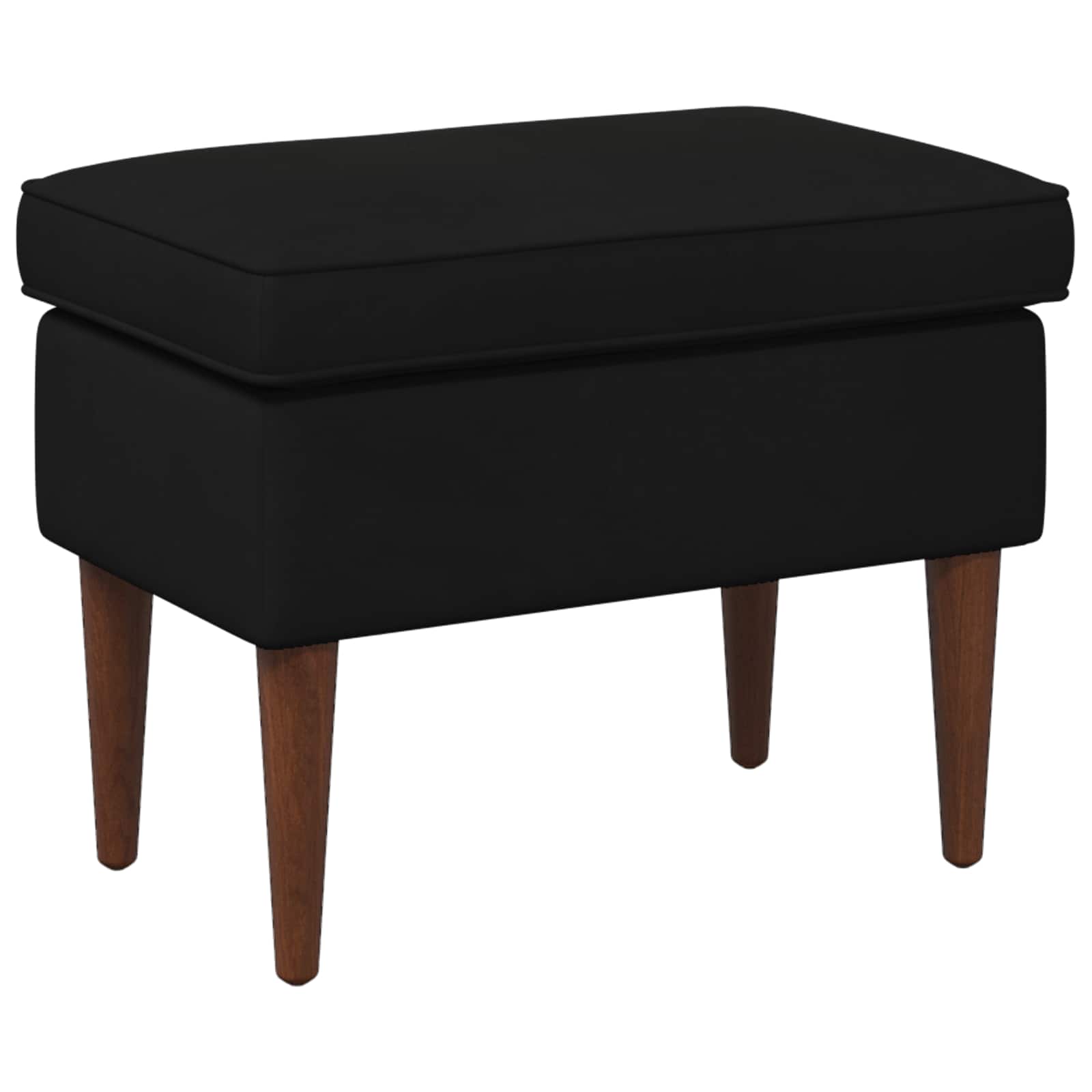 Voetenbank Zwart 55 x 35 x 41 cm Fluweel is nu te koop bij PeponiXL, paradijselijk wonen!