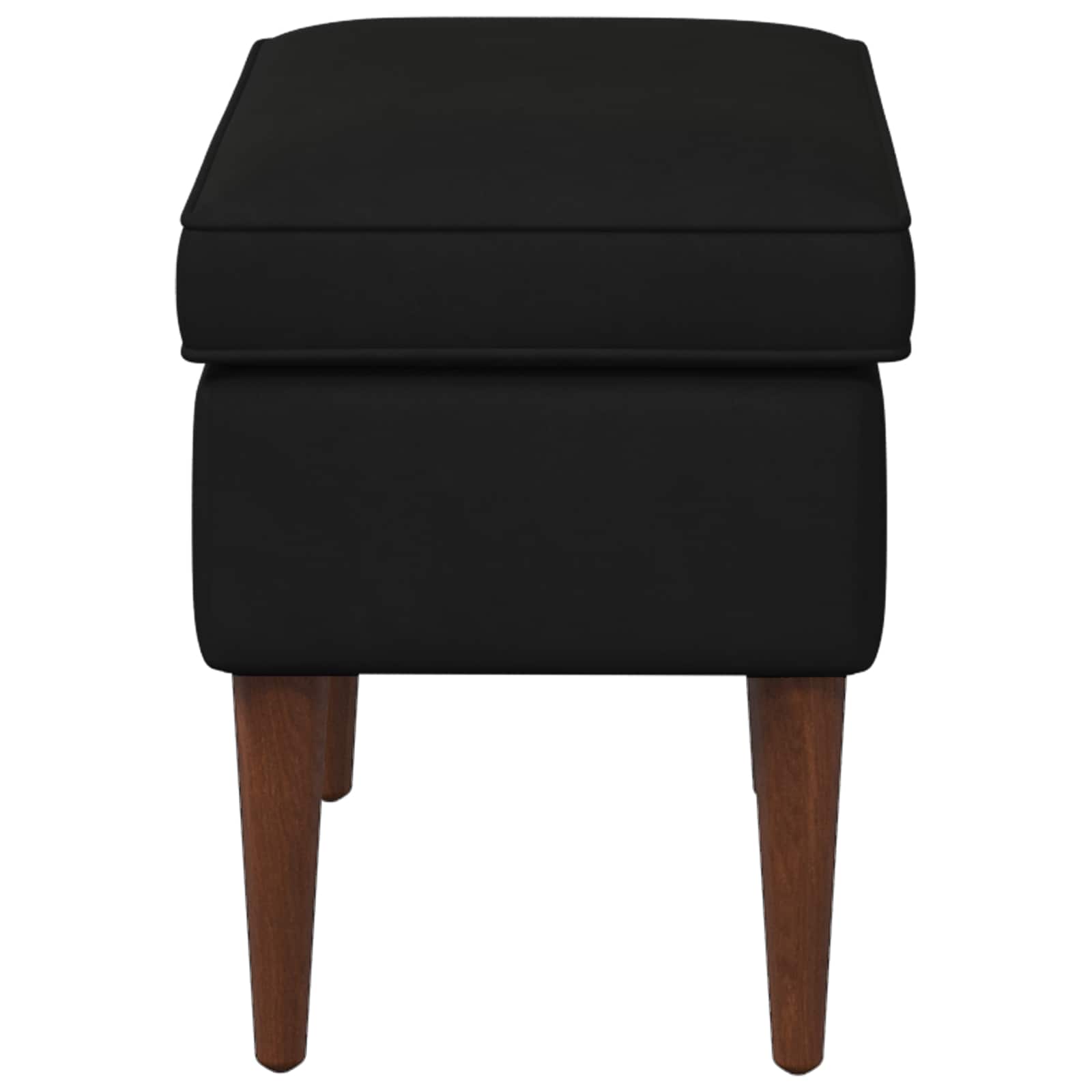 Voetenbank Zwart 55 x 35 x 41 cm Fluweel is nu te koop bij PeponiXL, paradijselijk wonen!