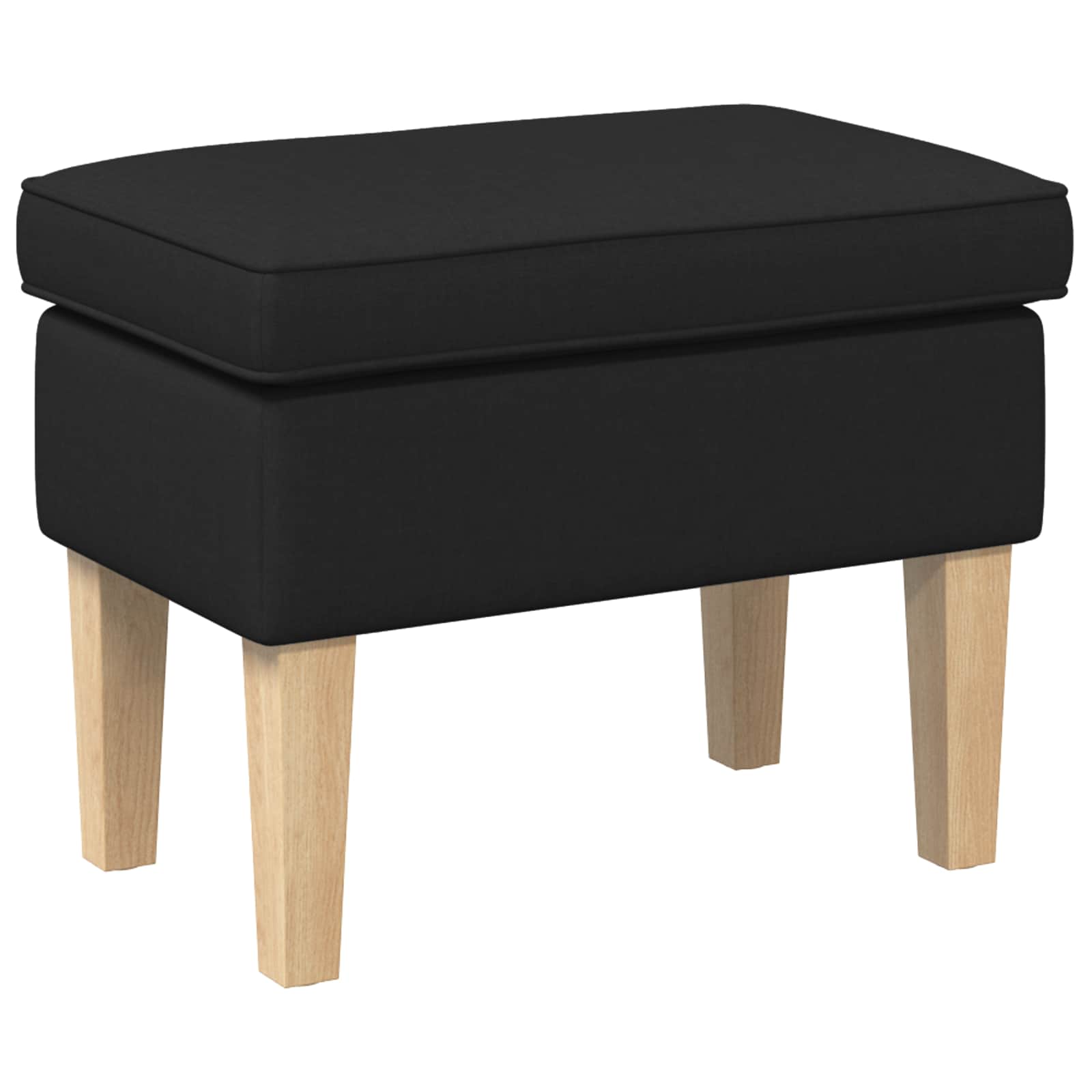 Voetenbank Zwart 55 x 35 x 41 cm Stof is nu te koop bij PeponiXL, paradijselijk wonen!