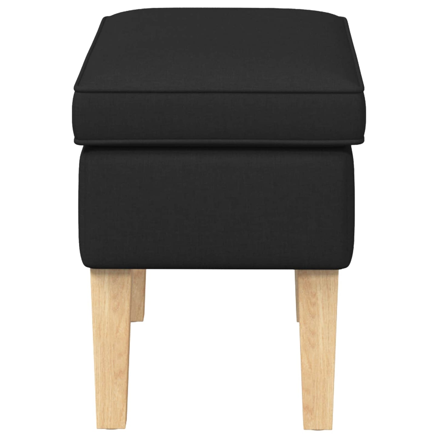 Voetenbank Zwart 55 x 35 x 41 cm Stof is nu te koop bij PeponiXL, paradijselijk wonen!