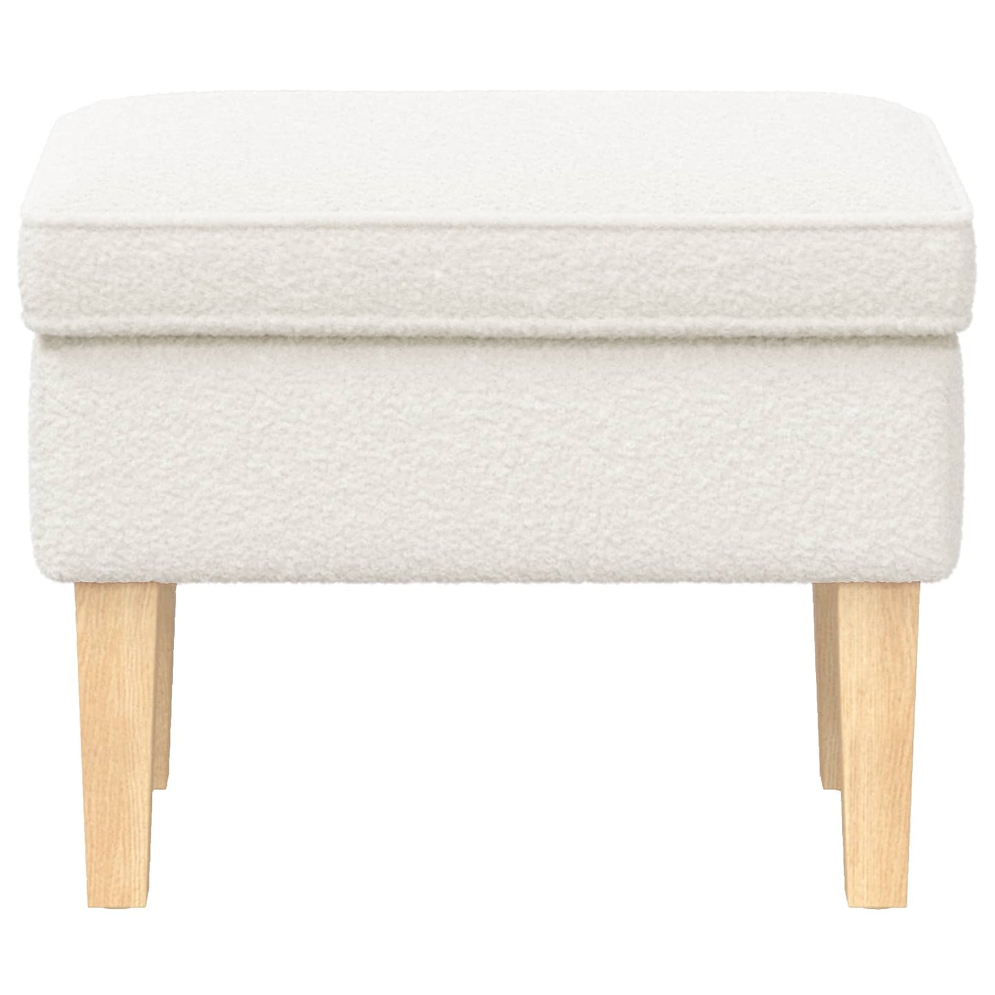 Voetenbank Crèmekleurig 55 x 35 x 41 cm Bouclé is nu te koop bij PeponiXL, paradijselijk wonen!