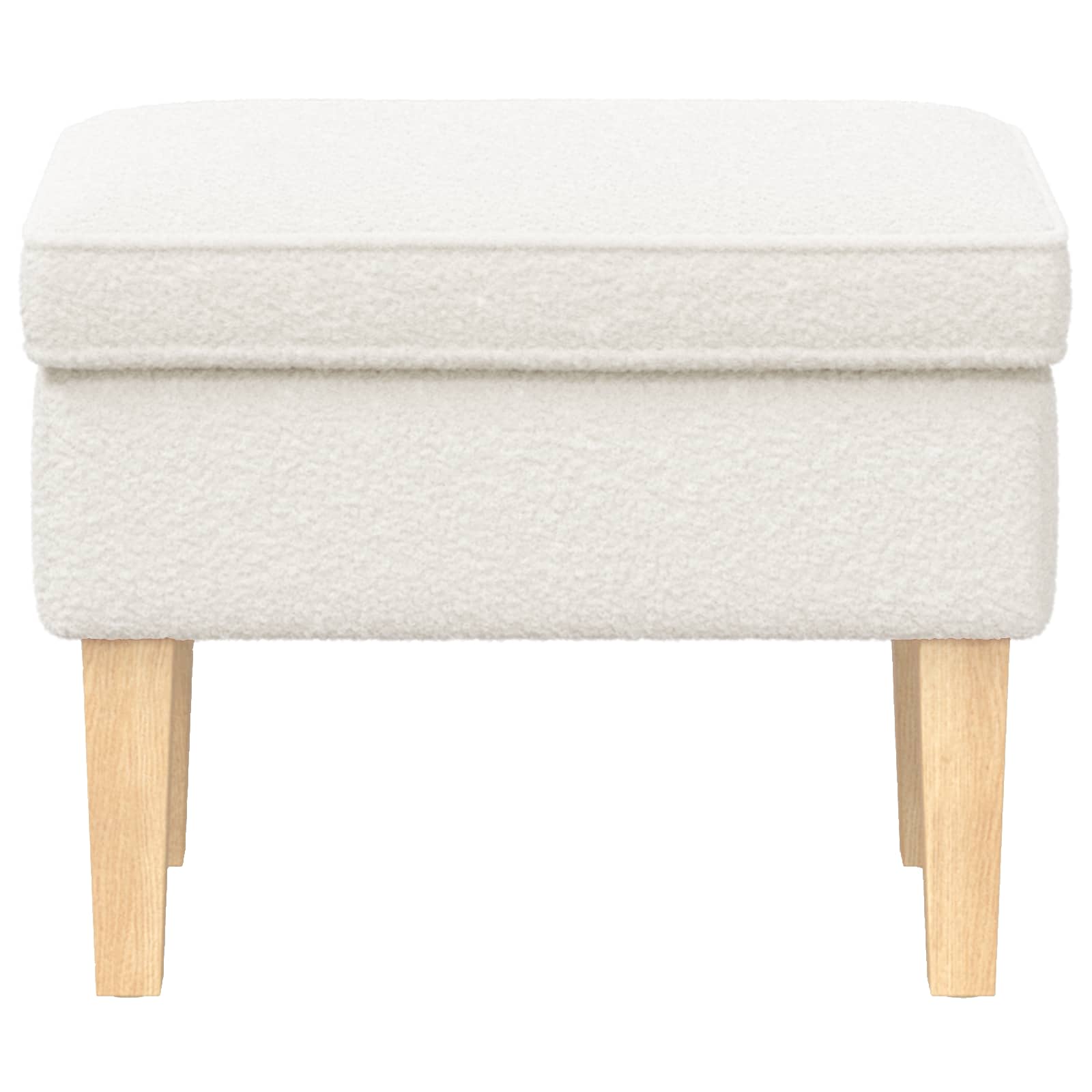 Voetenbank Crèmekleurig 55 x 35 x 41 cm Bouclé is nu te koop bij PeponiXL, paradijselijk wonen!