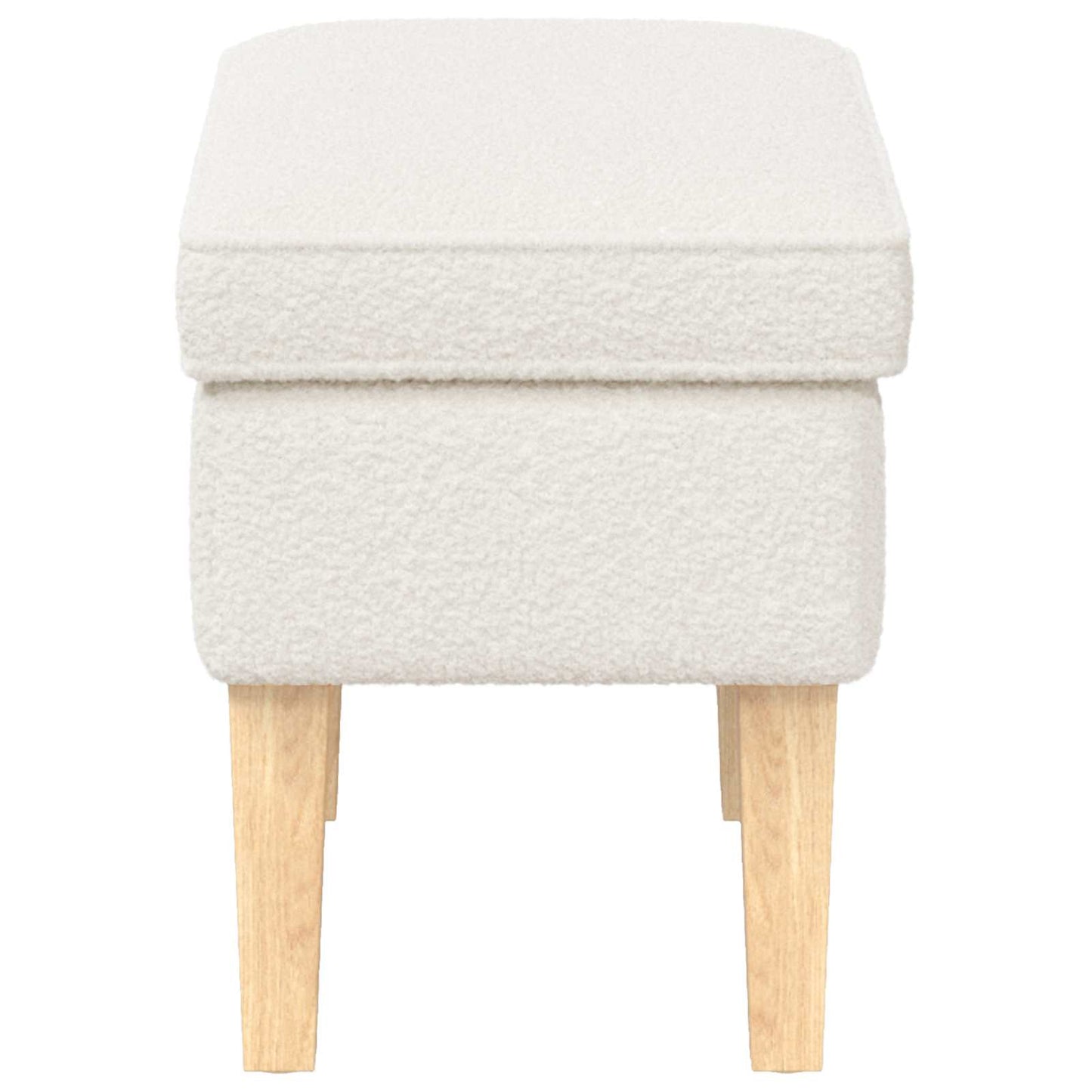 Voetenbank Crèmekleurig 55 x 35 x 41 cm Bouclé is nu te koop bij PeponiXL, paradijselijk wonen!