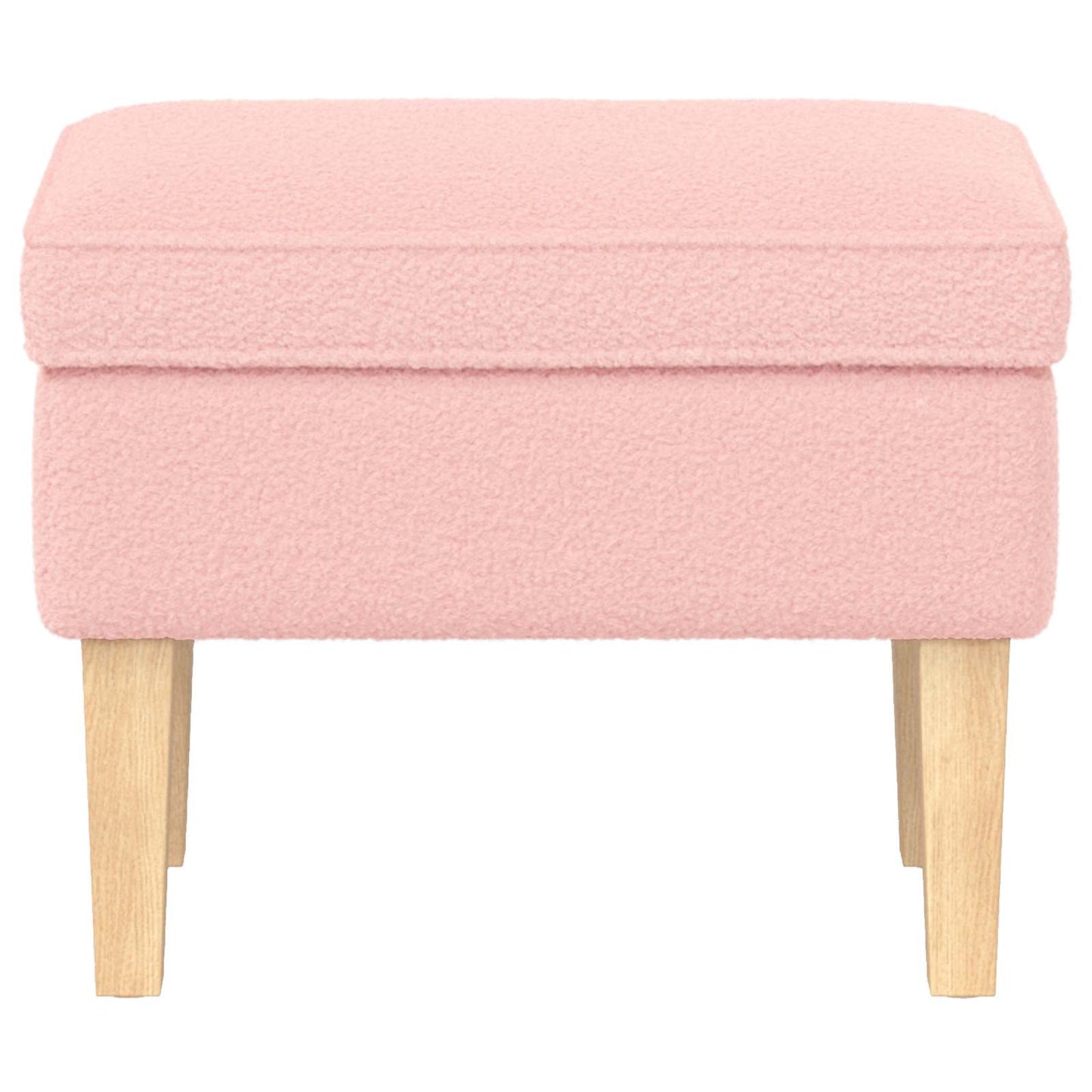 Voetenbank Roze 55 x 35 x 41 cm Bouclé is nu te koop bij PeponiXL, paradijselijk wonen!