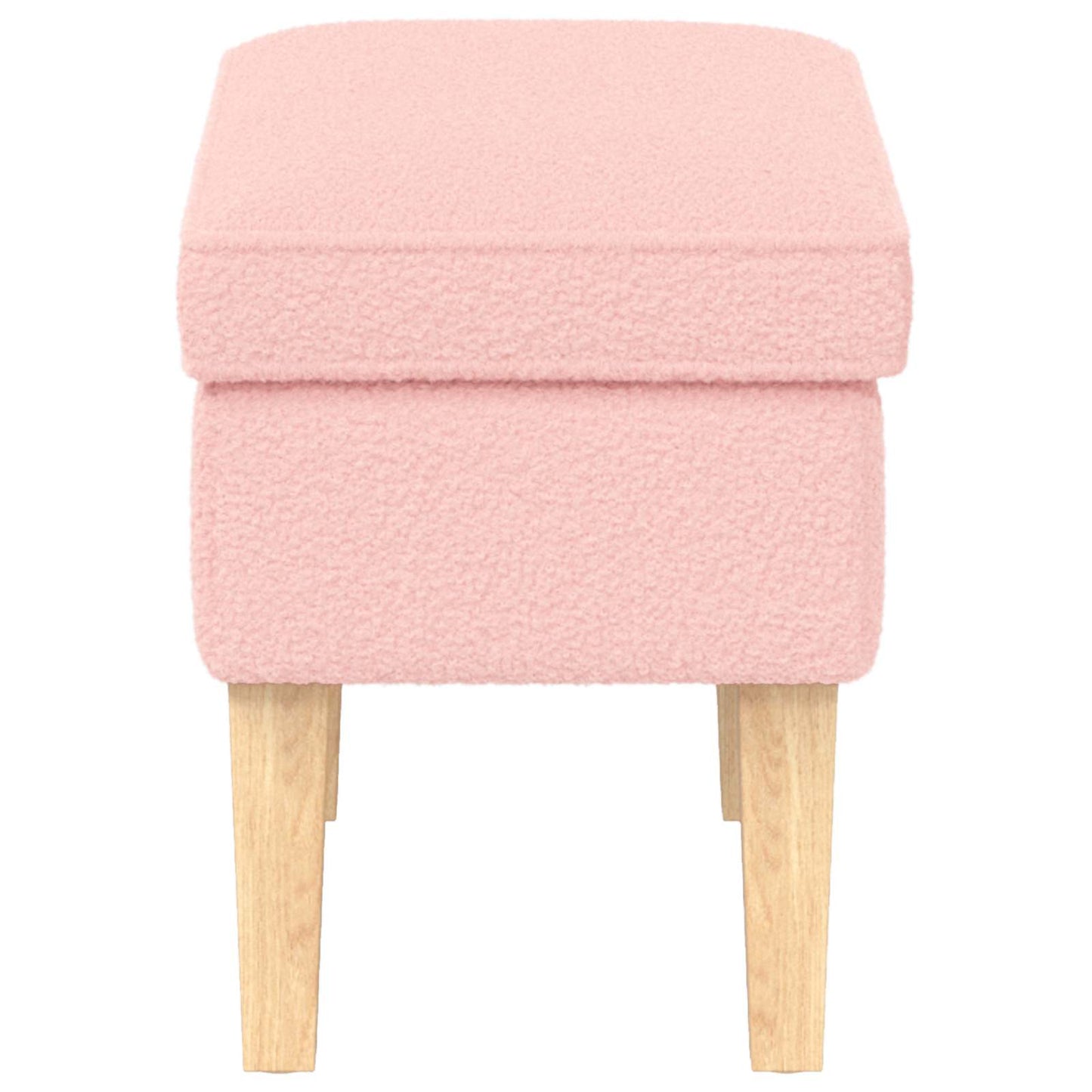 Voetenbank Roze 55 x 35 x 41 cm Bouclé is nu te koop bij PeponiXL, paradijselijk wonen!