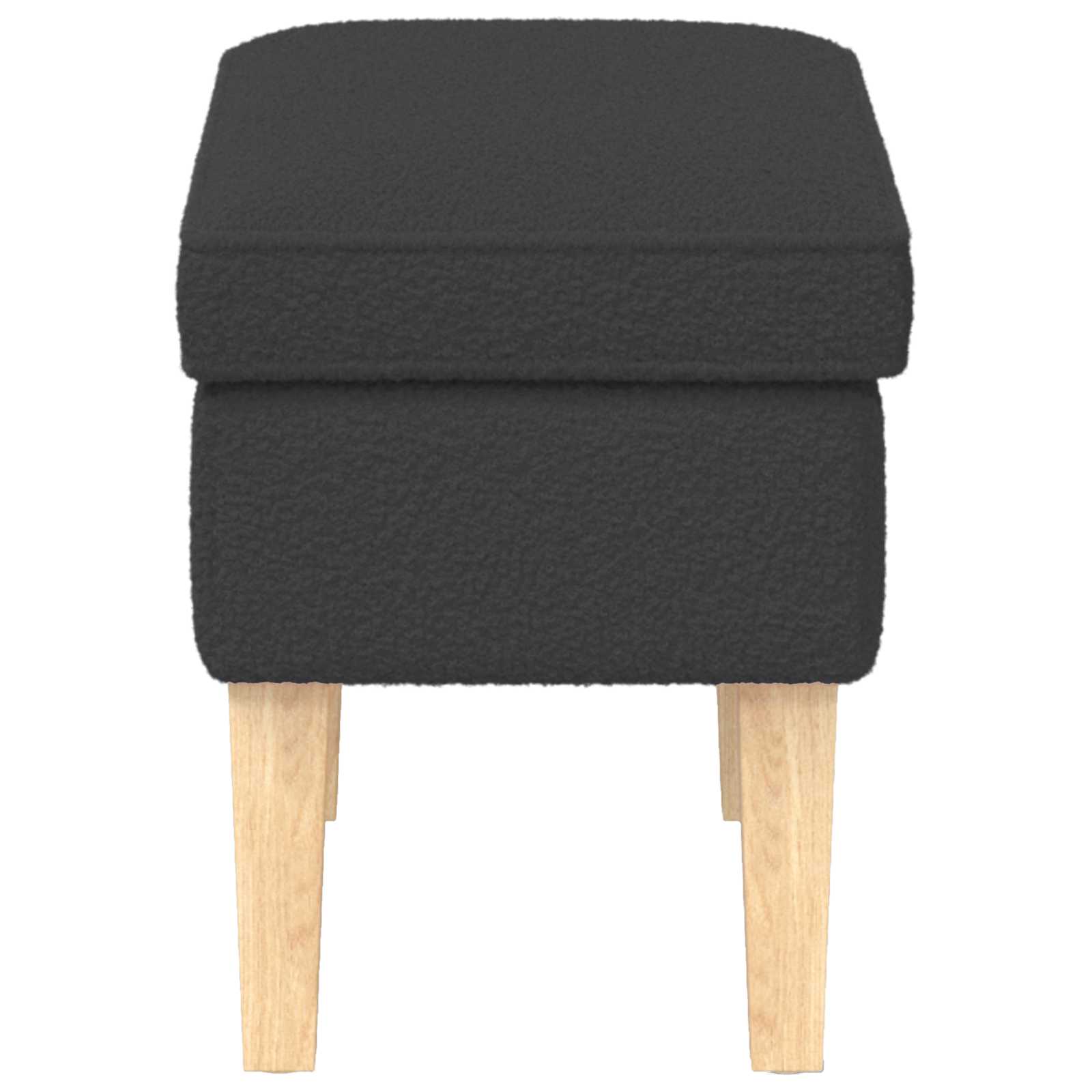 Voetenbank Donkergrijs 55 x 35 x 41 cm Bouclé is nu te koop bij PeponiXL, paradijselijk wonen!