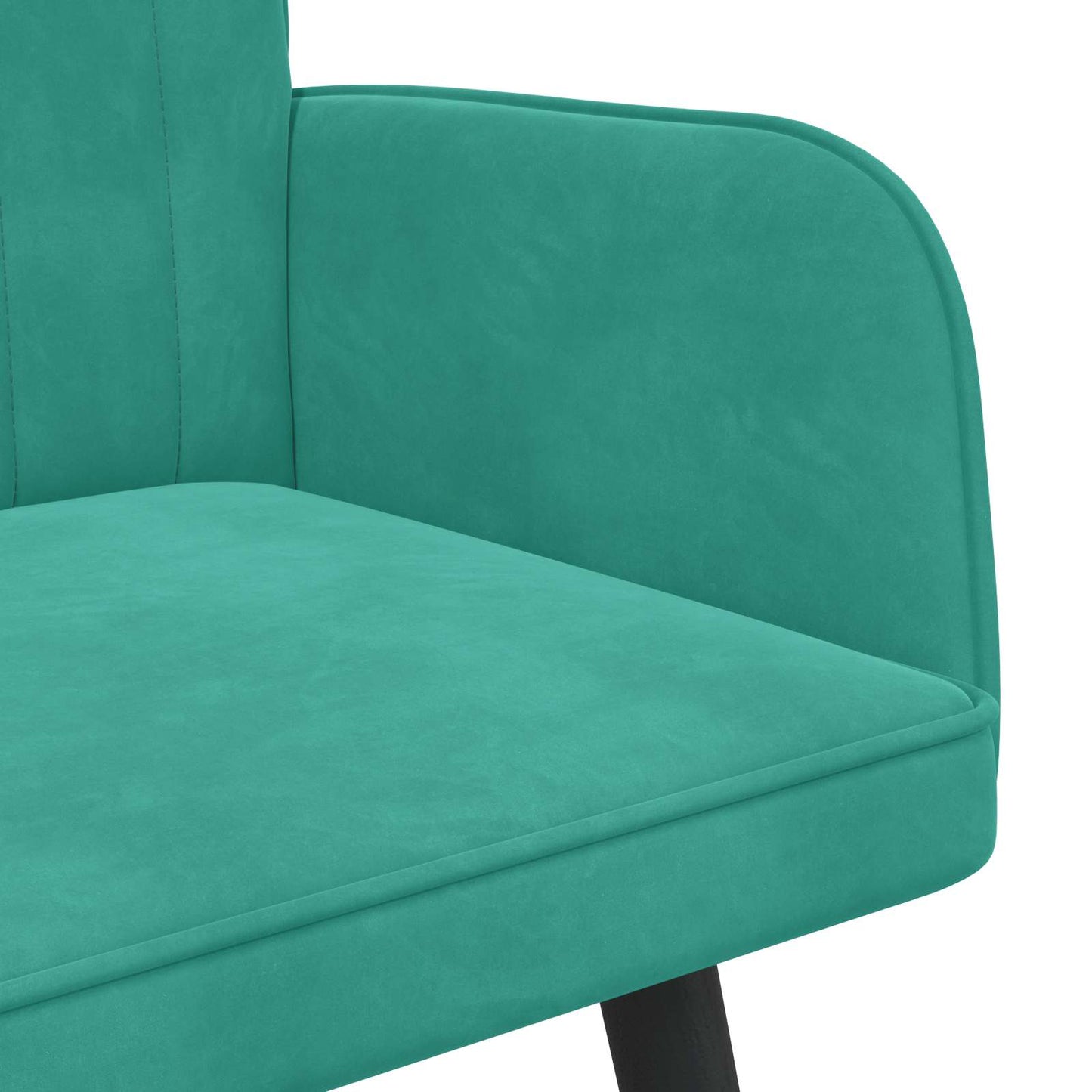 Twee Persoons Sofa Turquoise 115 x 61 x 87 cm Fluweel is nu te koop bij PeponiXL, paradijselijk wonen!