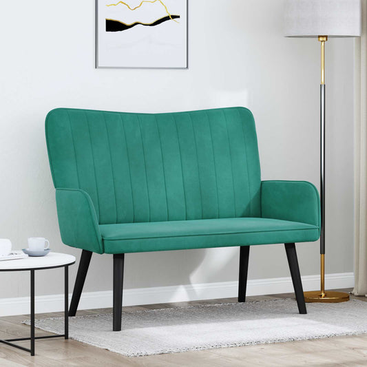 Twee Persoons Sofa Turquoise 115 x 61 x 87 cm Fluweel is nu te koop bij PeponiXL, paradijselijk wonen!