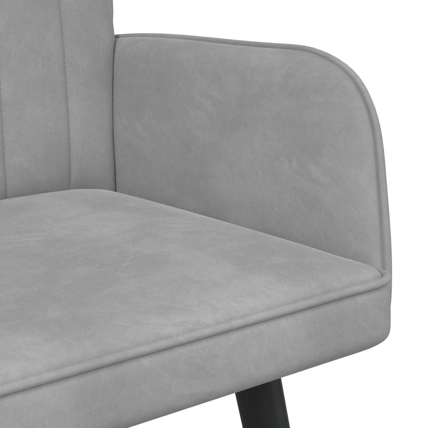 Twee Persoons Sofa Lichtgrijs 115 x 61 x 87 cm Fluweel is nu te koop bij PeponiXL, paradijselijk wonen!