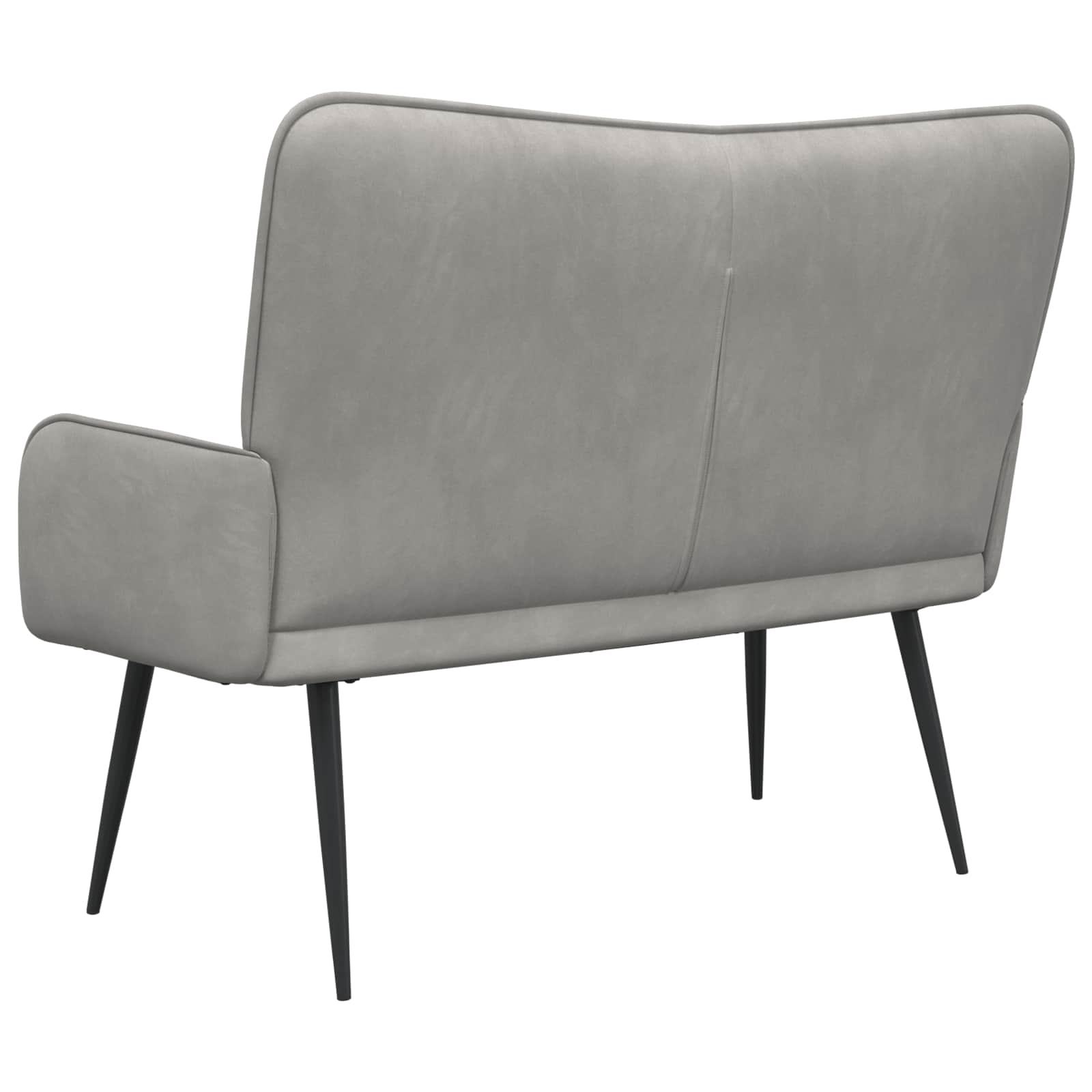 Twee Persoons Sofa Lichtgrijs 115 x 61 x 87 cm Fluweel is nu te koop bij PeponiXL, paradijselijk wonen!
