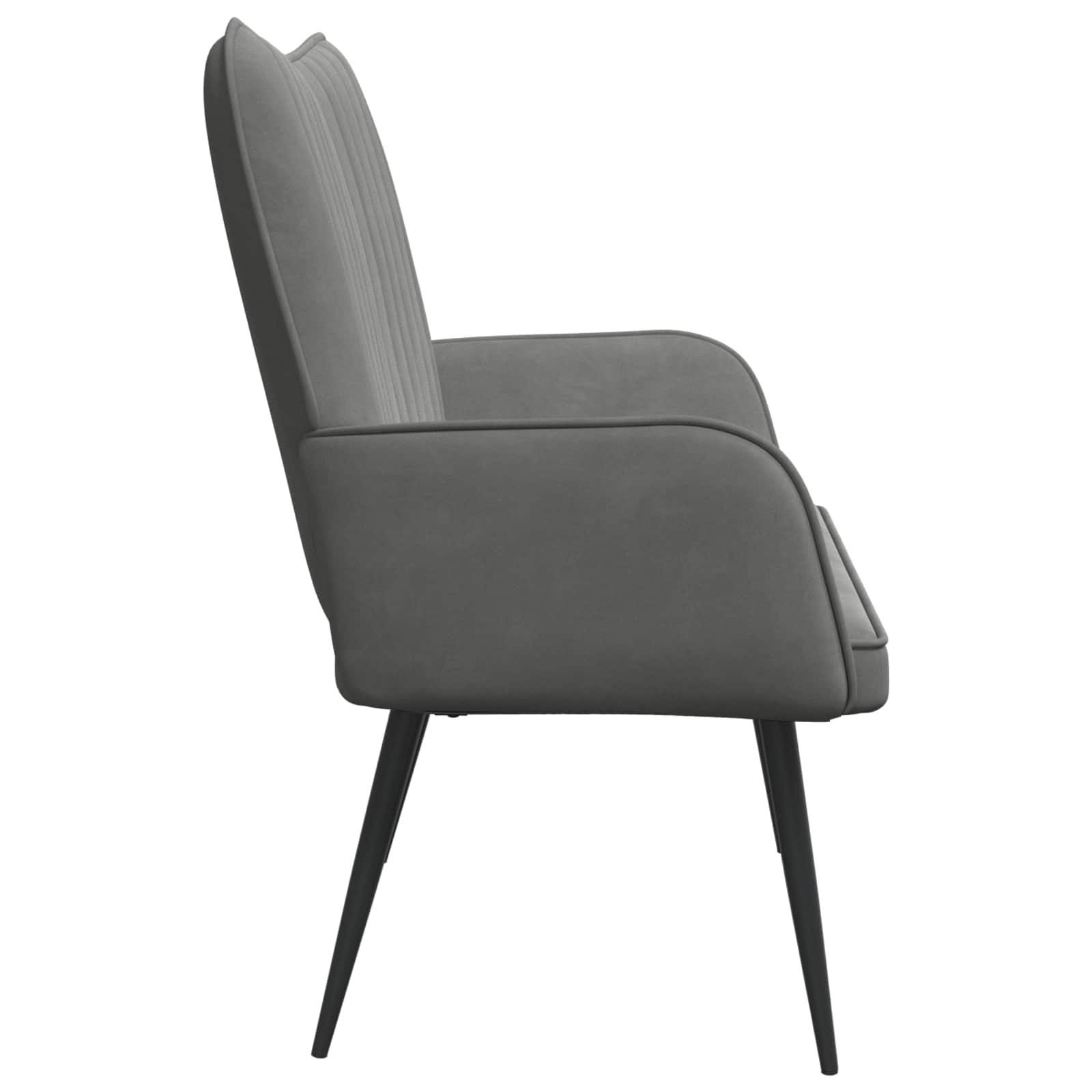 Twee Persoons Sofa Donkergrijs 115 x 61 x 87 cm Fluweel is nu te koop bij PeponiXL, paradijselijk wonen!